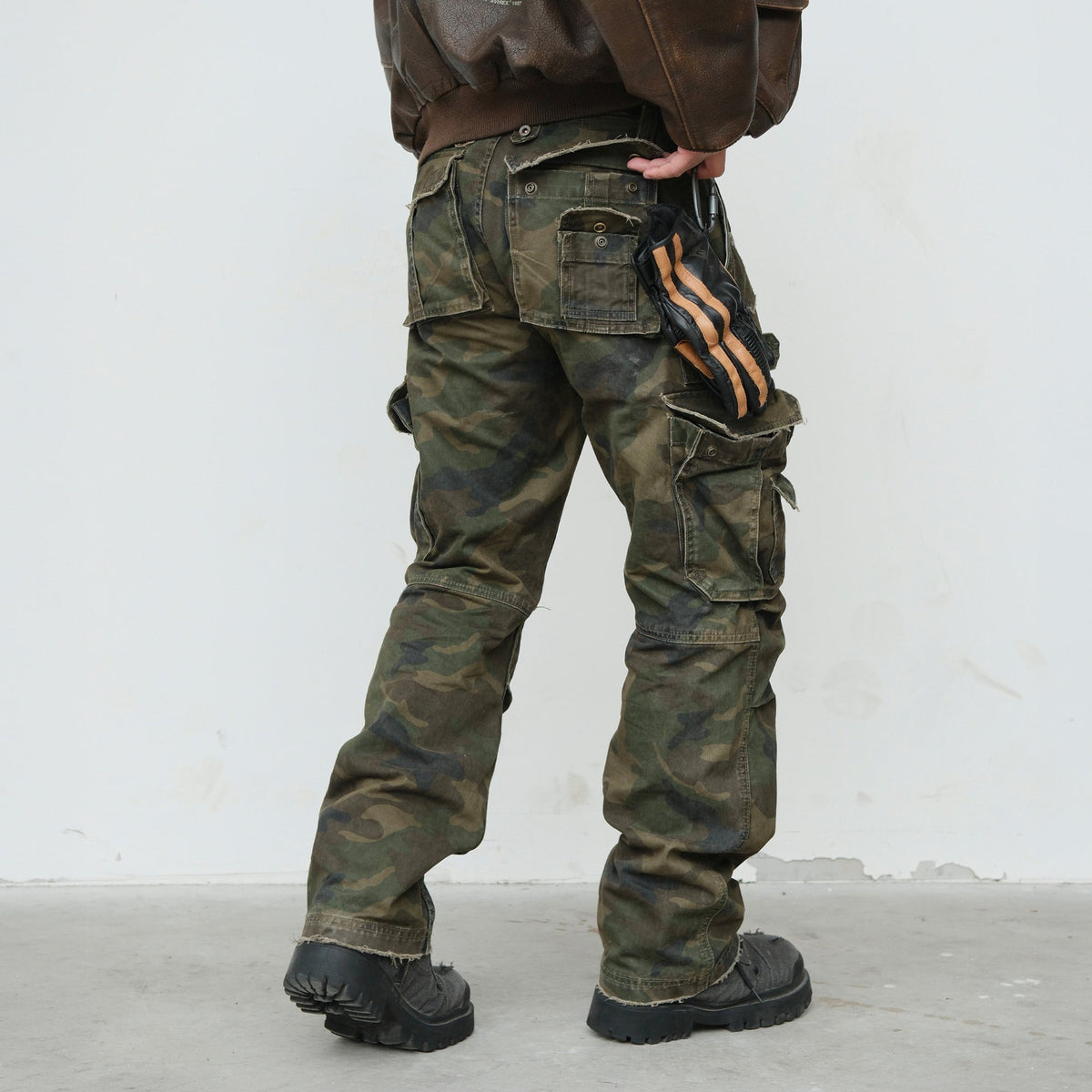 Woodland Camo Layered Pocket Cargo Pants - product view 2