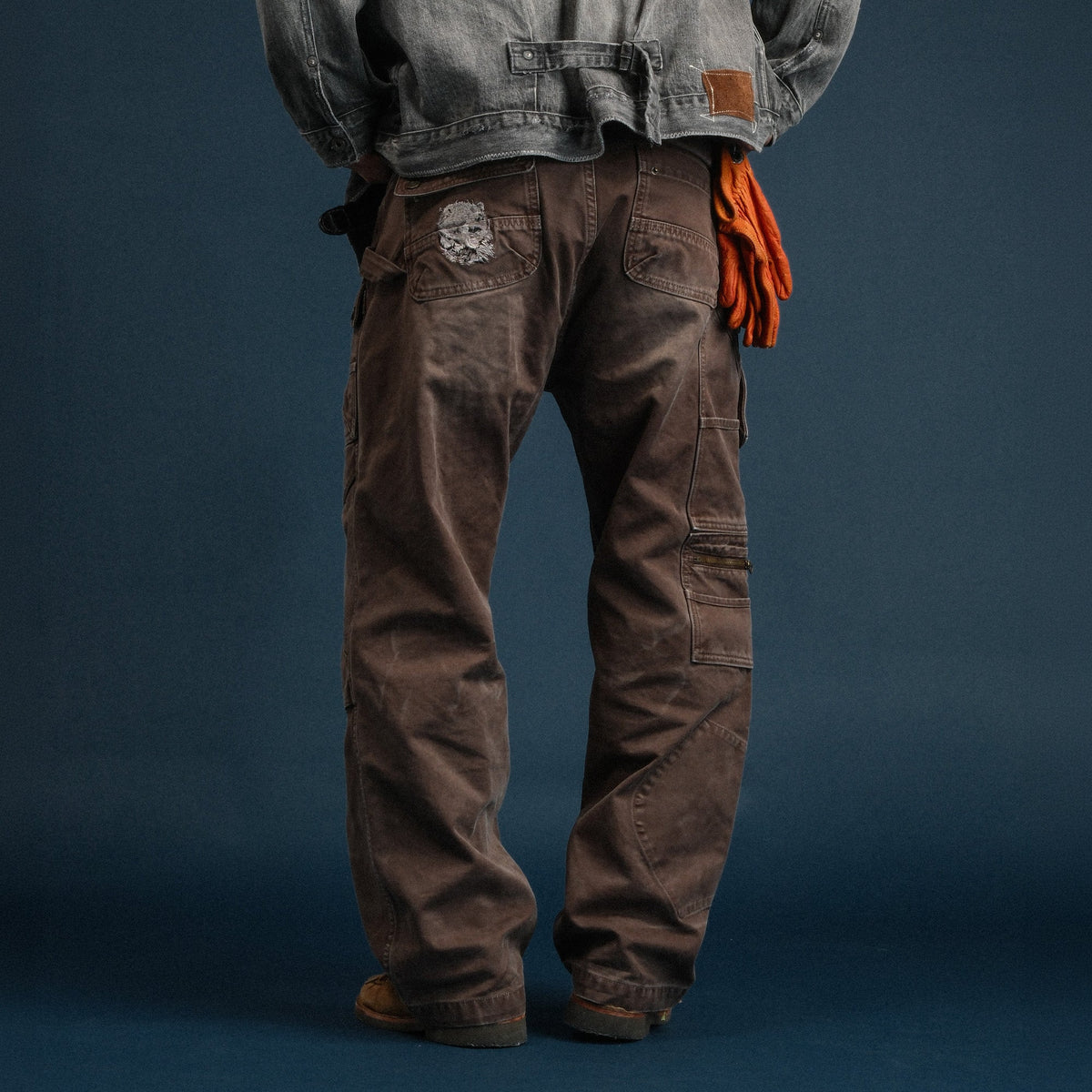 Washed Cotton Utility Pocket Cargo Pants - detail or styled view 5