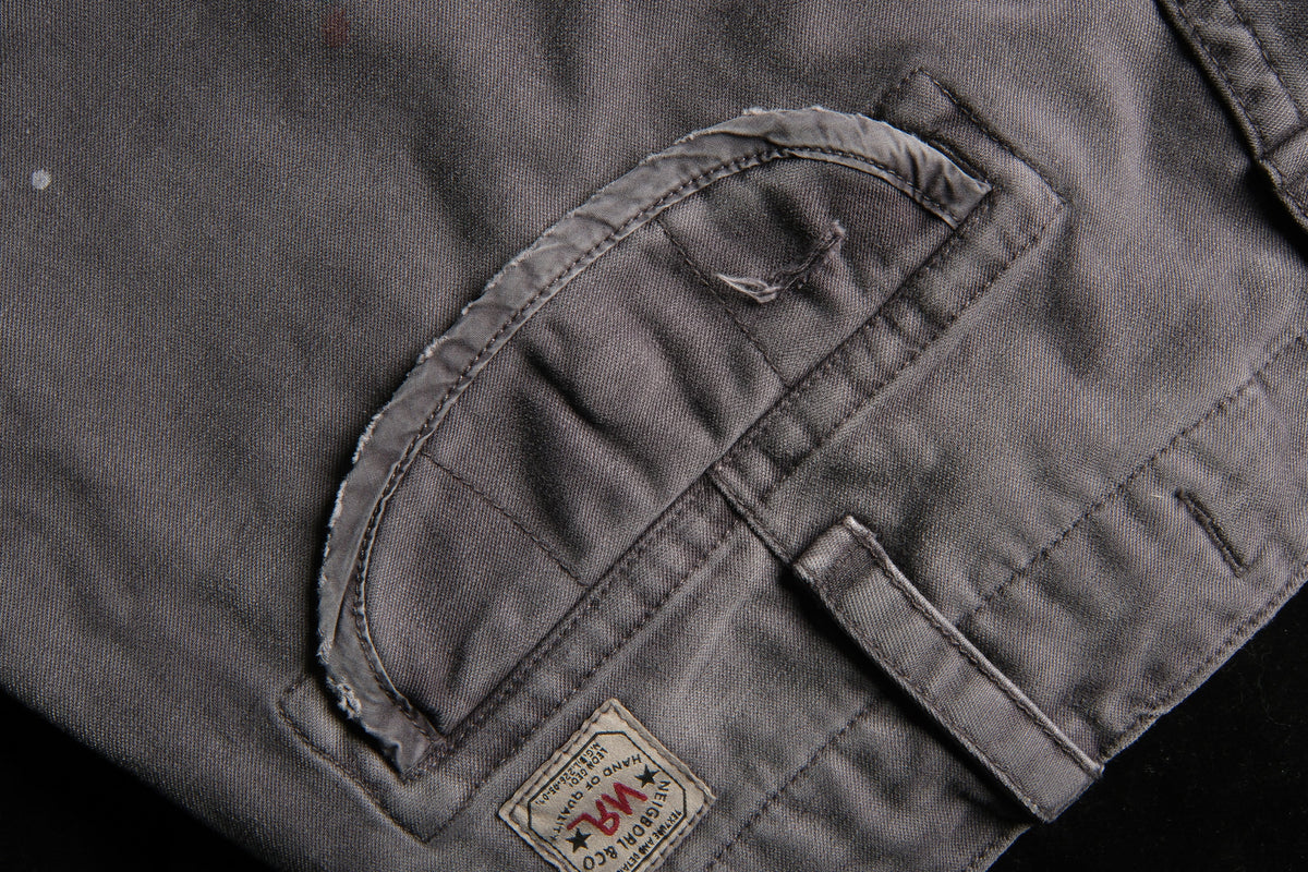 Washed Utility Pocket Cotton Cargo Shorts - detail or styled view 18