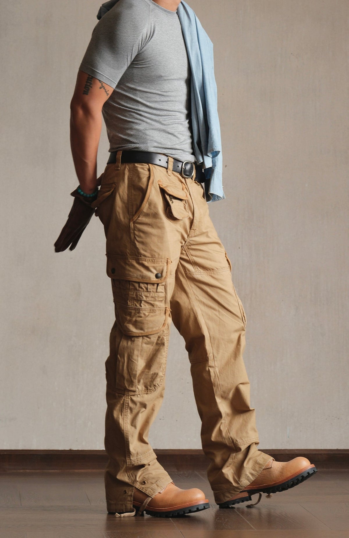 Paneled Straight Leg Utility Cargo Pants - product view 10