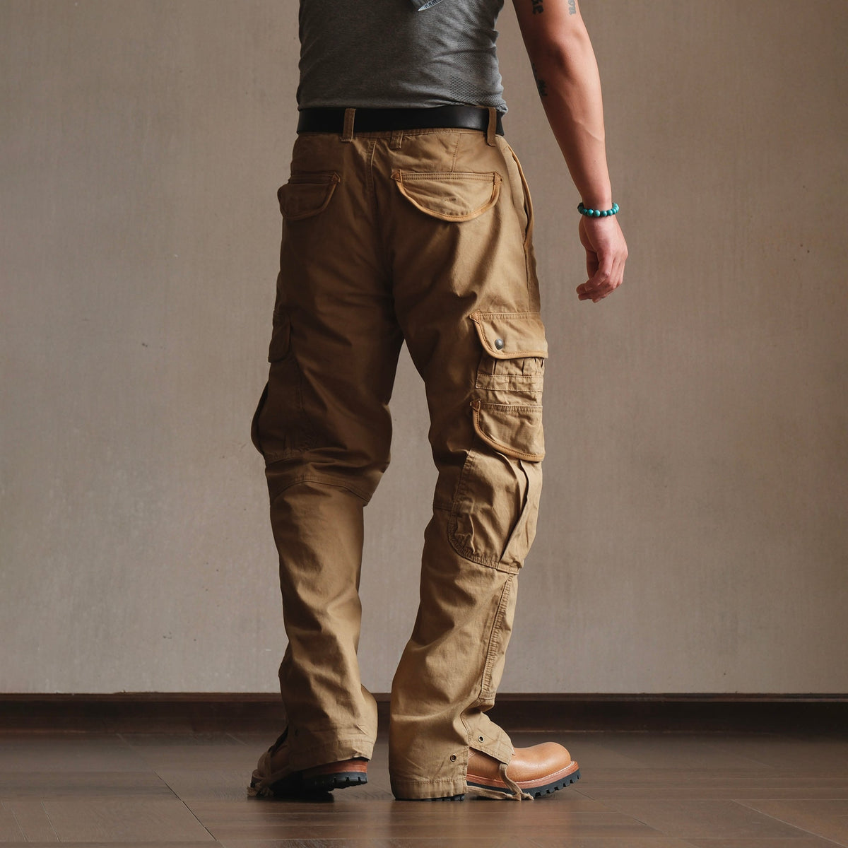 Paneled Straight Leg Utility Cargo Pants - product view 2