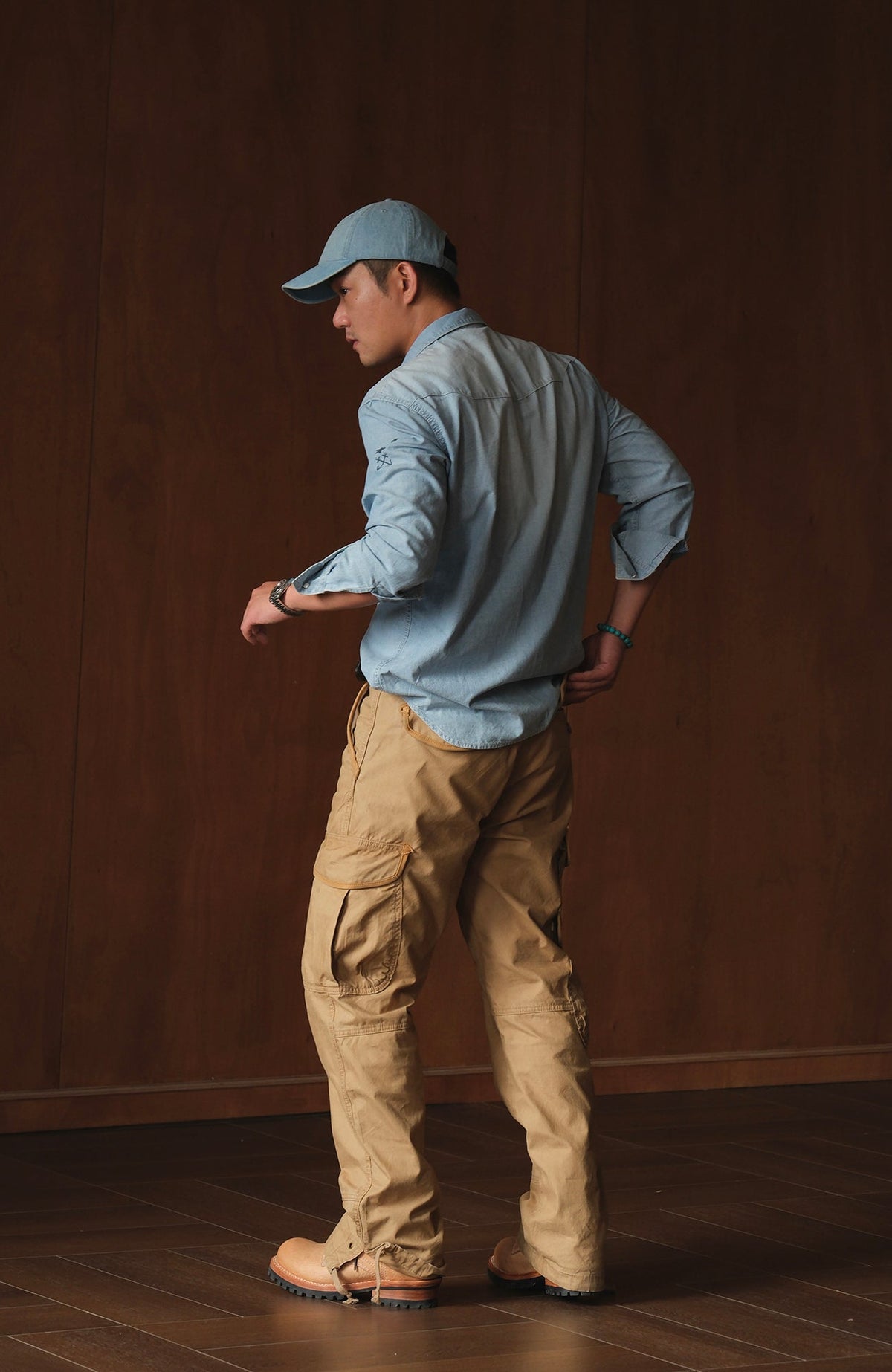 Paneled Straight Leg Utility Cargo Pants - product view 4