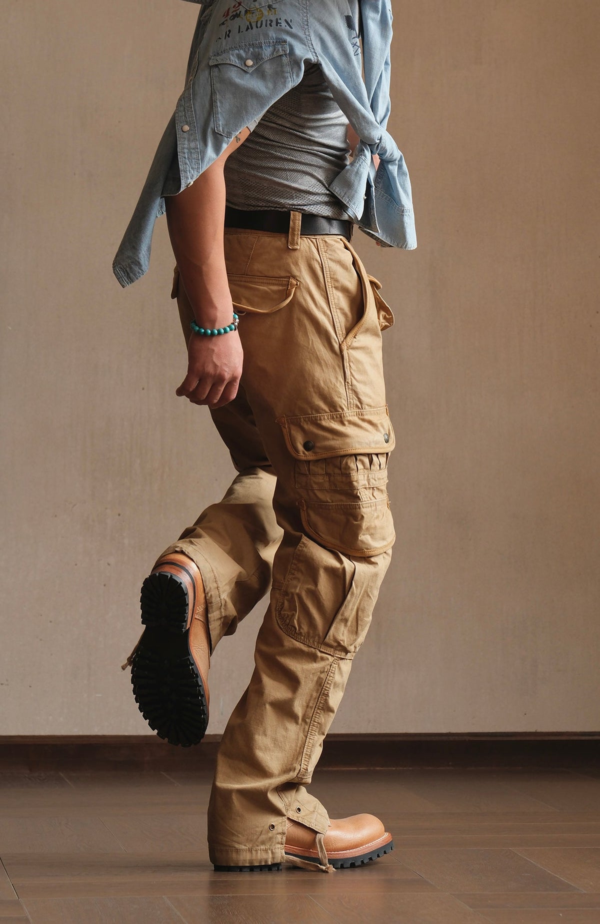 Paneled Straight Leg Utility Cargo Pants - product view 7