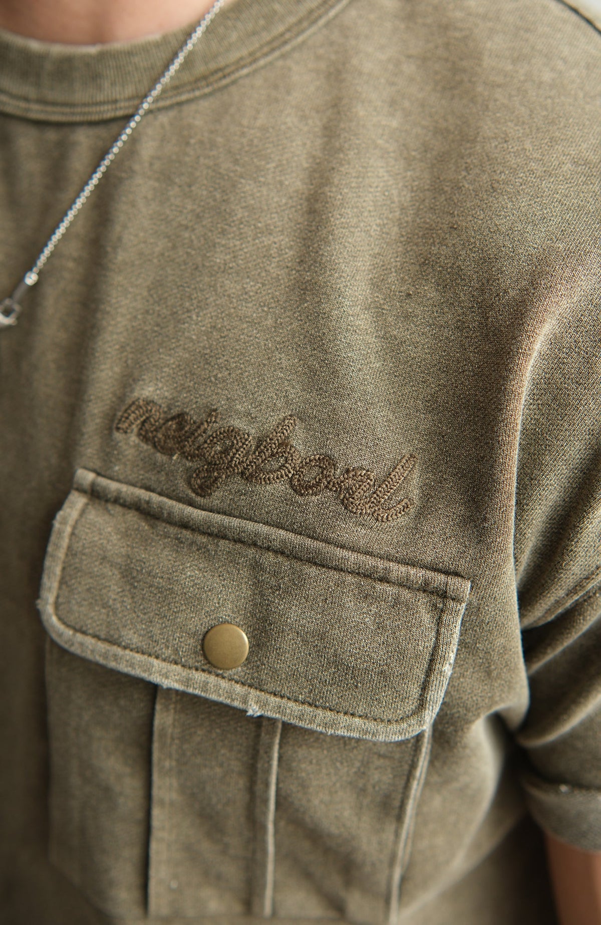 Washed Cotton Blend Pocket T-Shirt - product view 13
