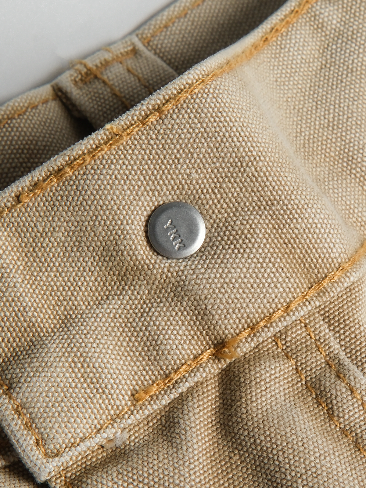 Denim Trim Washed Cotton Utility Shorts - detail or styled view 15