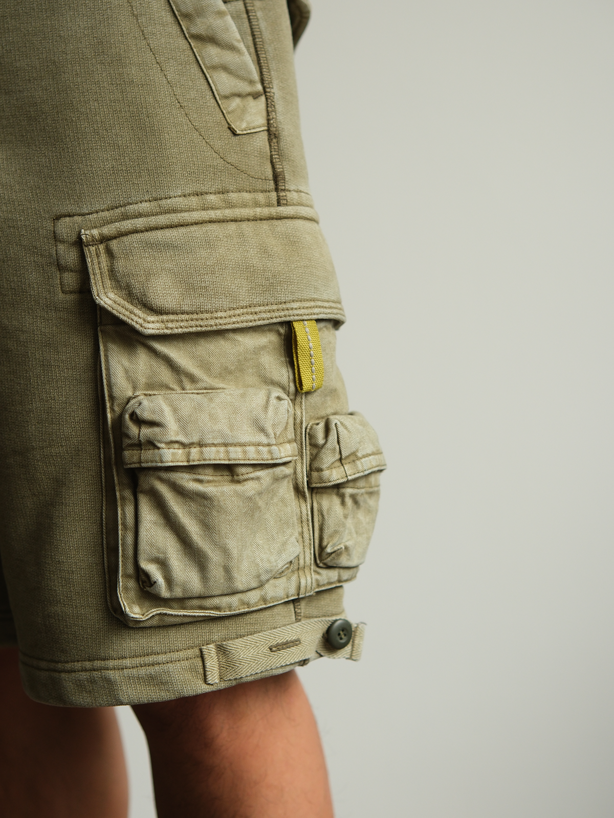 Drawstring Cotton Utility Cargo Shorts - product view 15