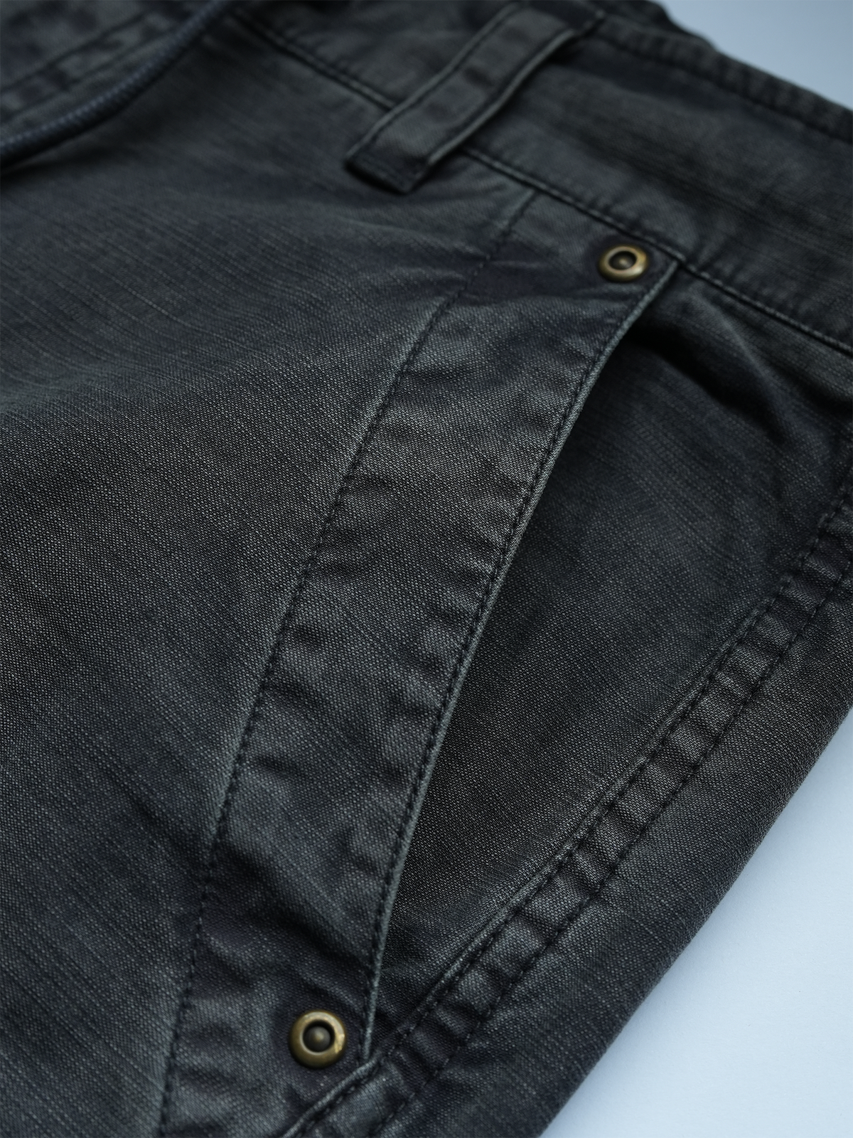 Charcoal Raw Edge Patch Pocket Cargos - detail or styled view 18