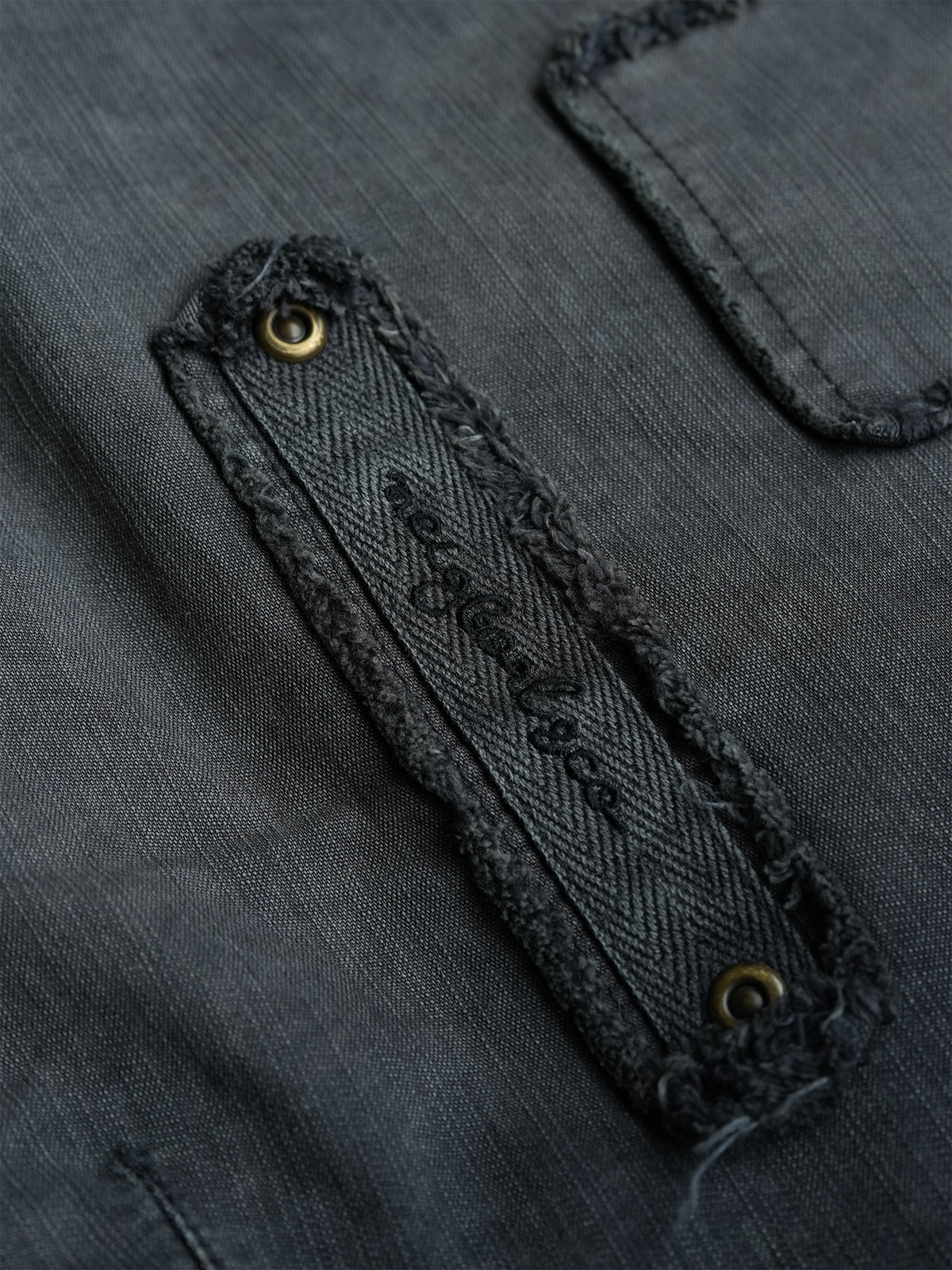 Charcoal Raw Edge Patch Pocket Cargos - detail or styled view 20