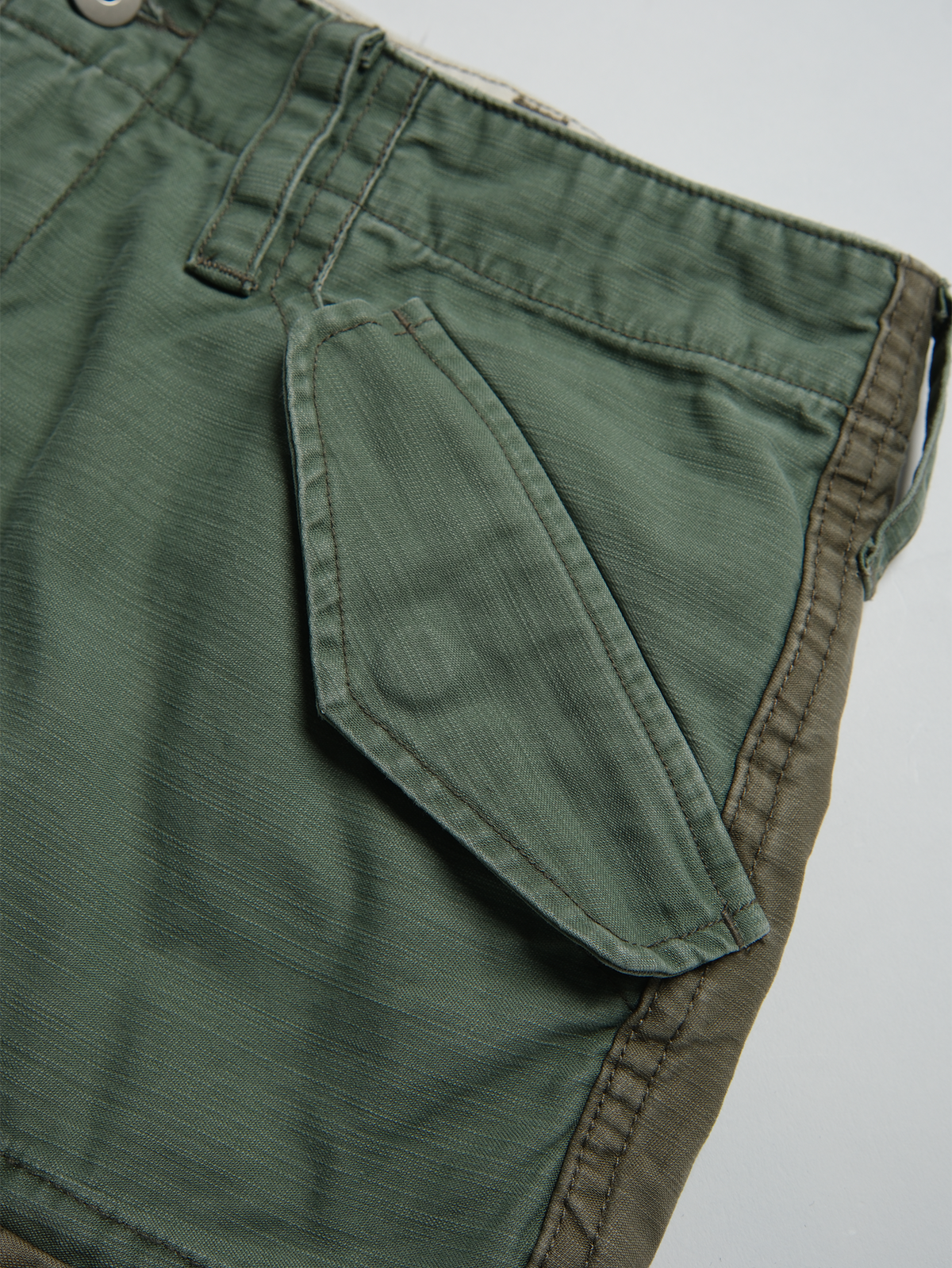 Two Tone Paneled Cotton Cargo Pants - detail or styled view 10