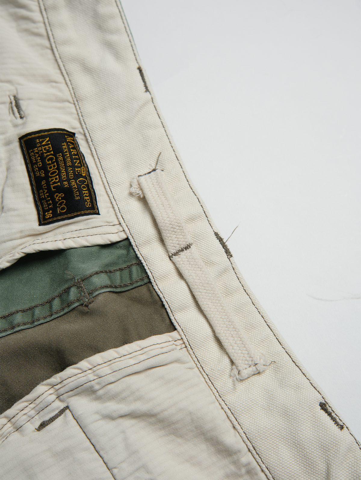 Two Tone Paneled Cotton Cargo Pants - detail or styled view 13