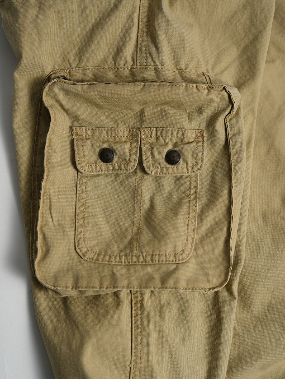 Denim Waistband Zip Hem Cargo Pants - detail or styled view 19
