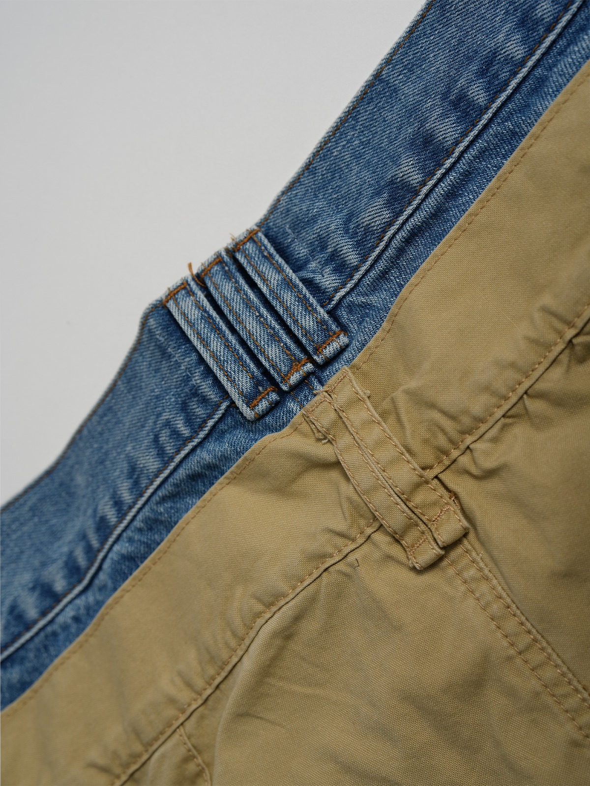 Denim Waistband Zip Hem Cargo Pants - detail or styled view 20