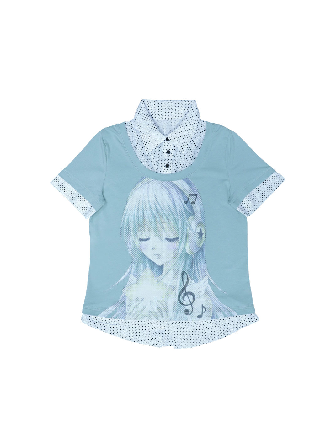 Music Girl Polka-Dot Collar Tee — view 1