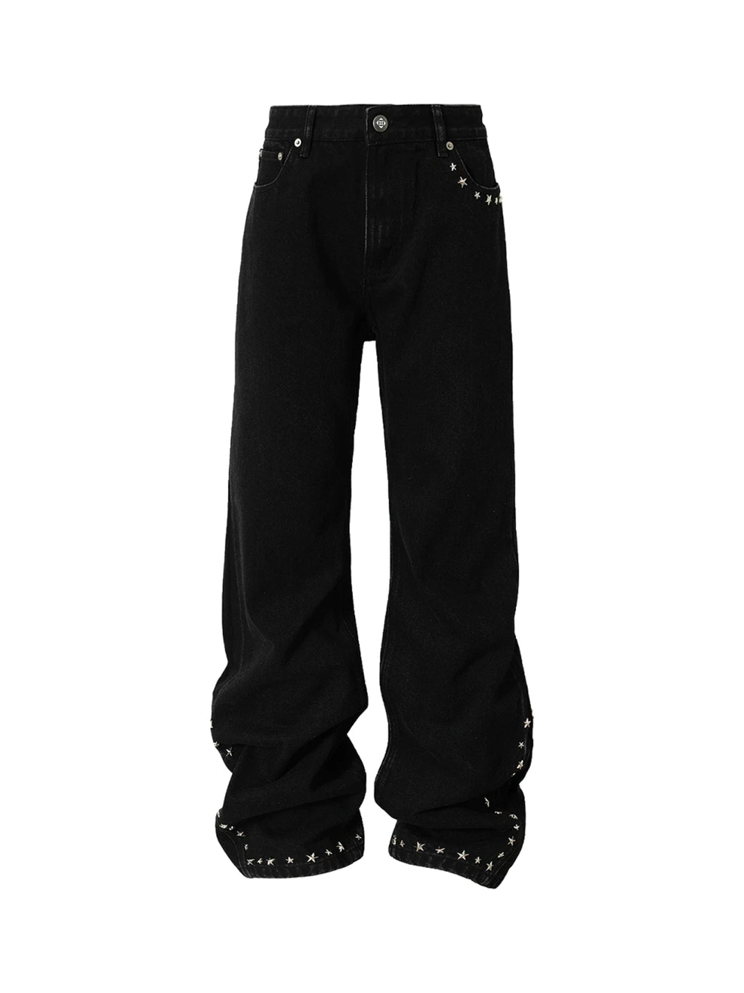 Star-Stud Black Flare Denim Jeans — view 1