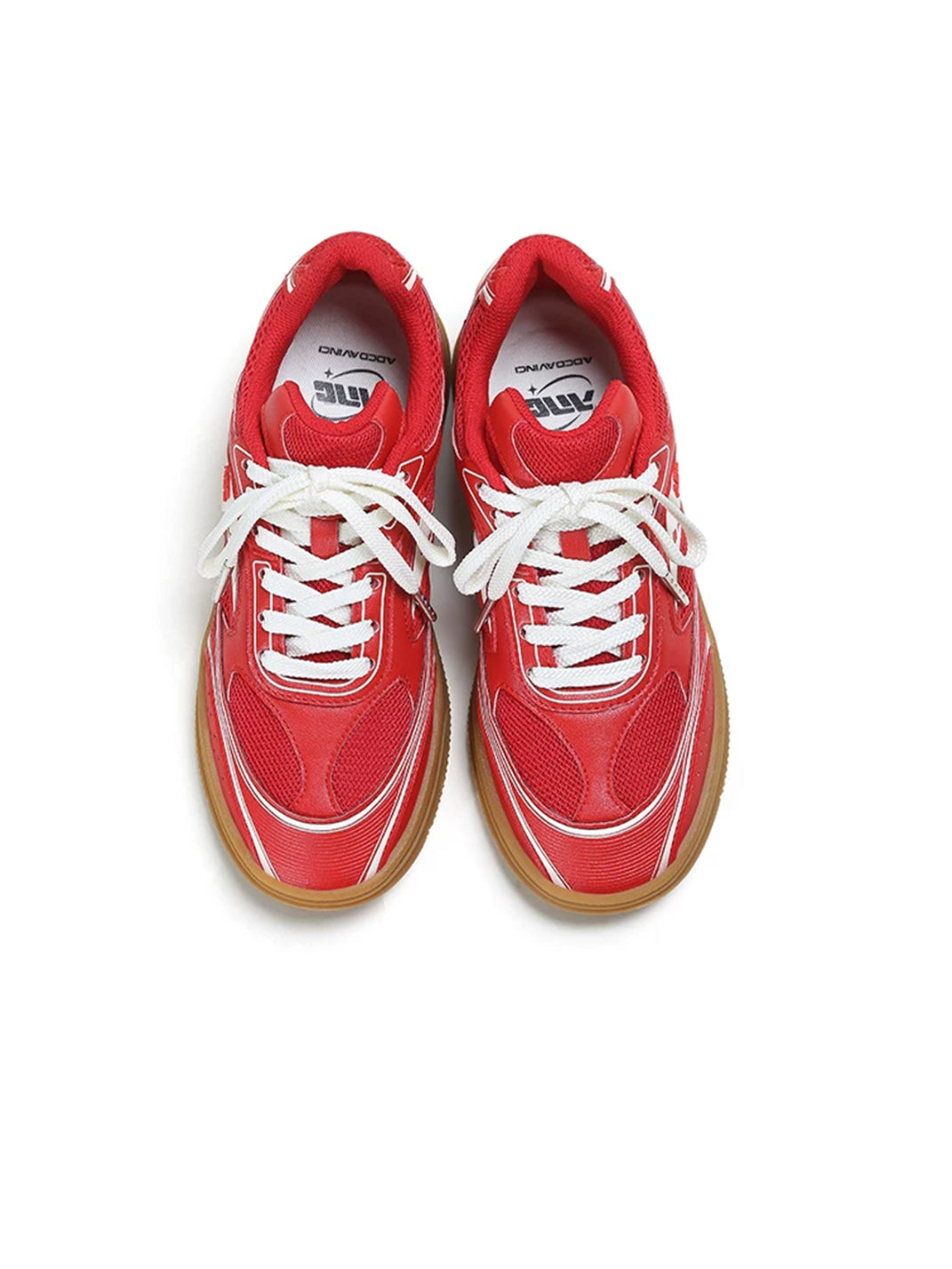 Curved Panel Mesh Retro Lace Up Trainers - product view 11