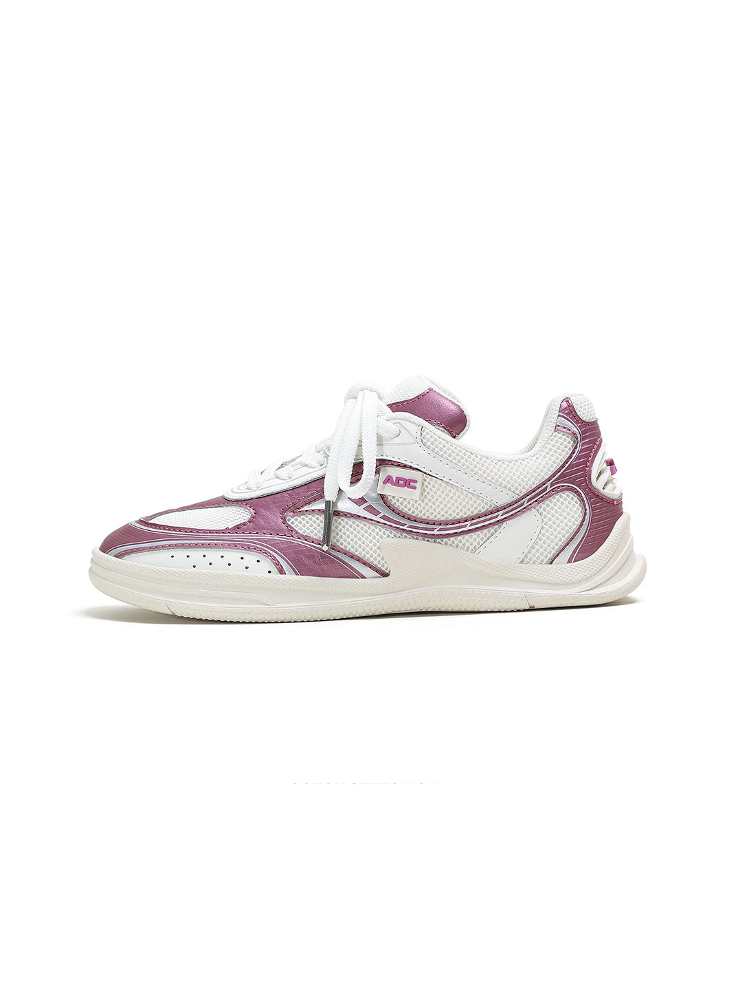Curved Panel Mesh Retro Lace Up Trainers - product view 2