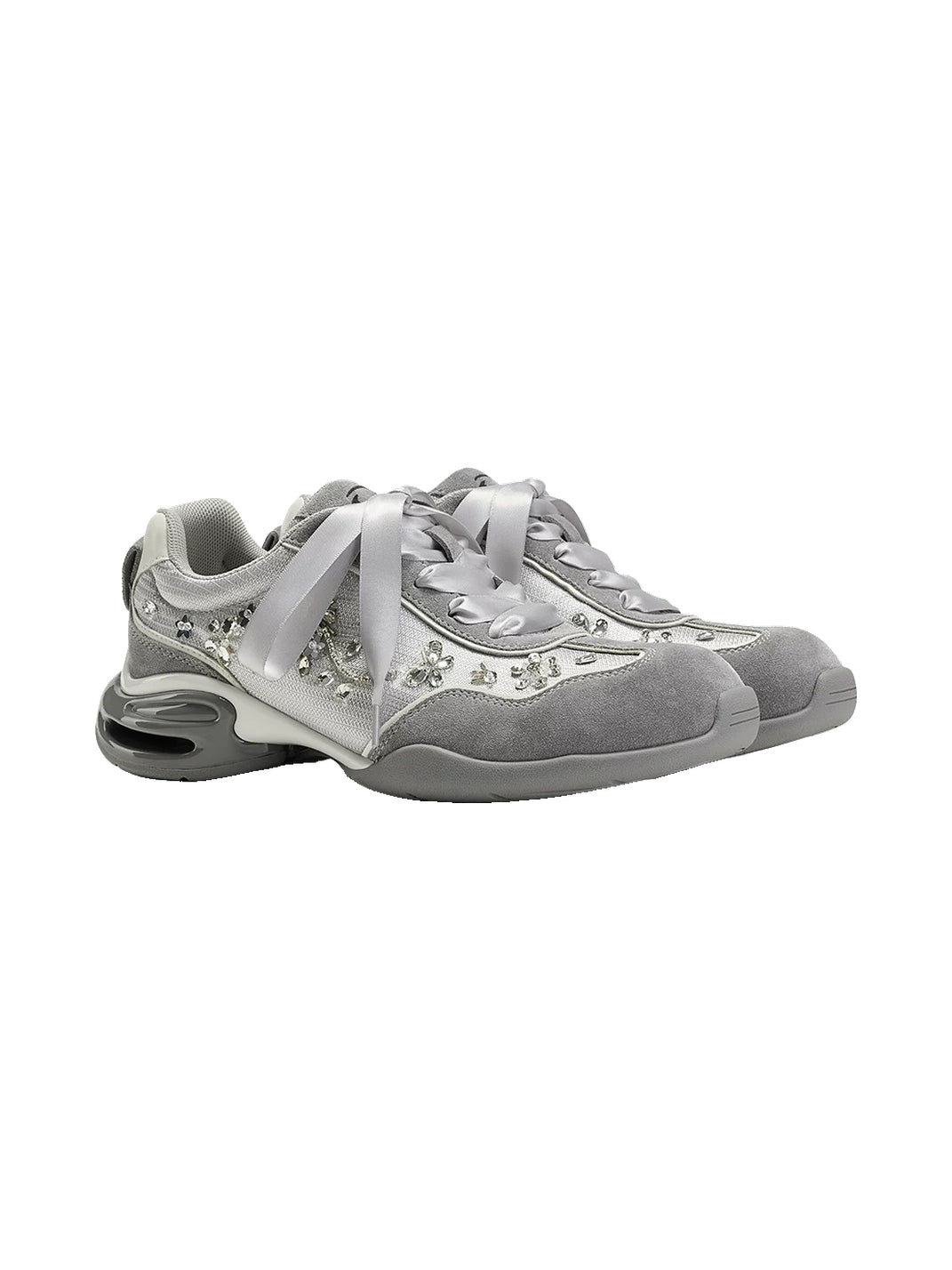 Floral Rhinestone Platform Ballet Sneakers - view 10