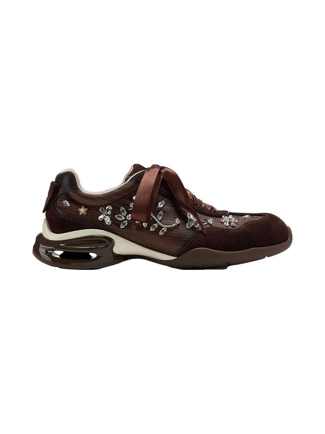 Floral Rhinestone Platform Ballet Sneakers - view 5