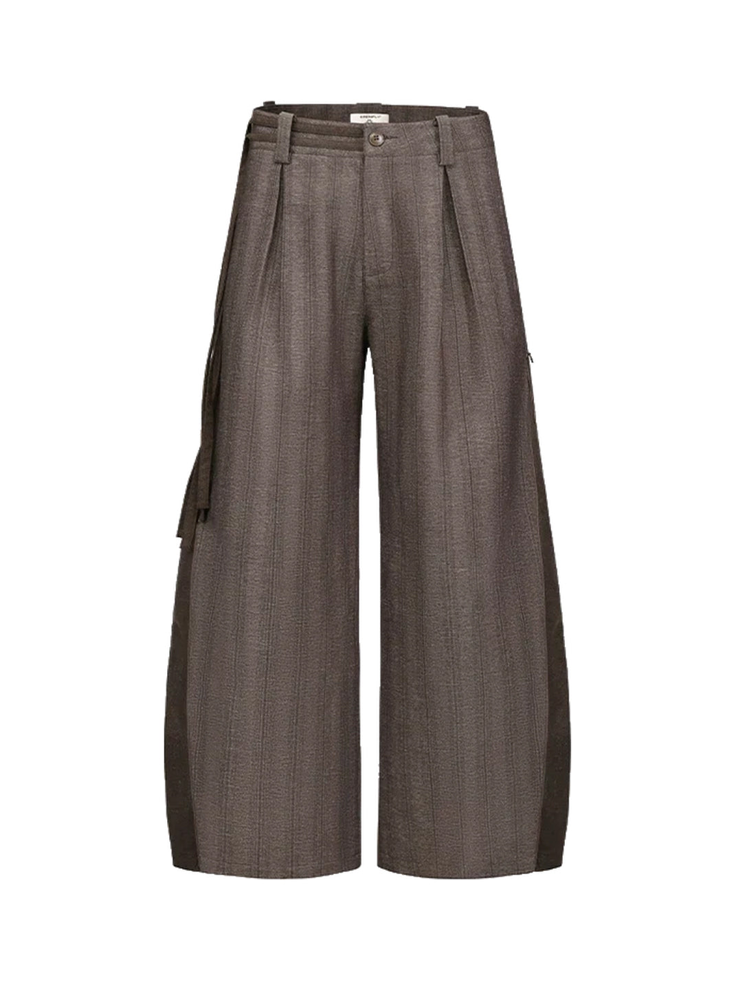 Double Pleat Side Tie Wide Trousers - view 1