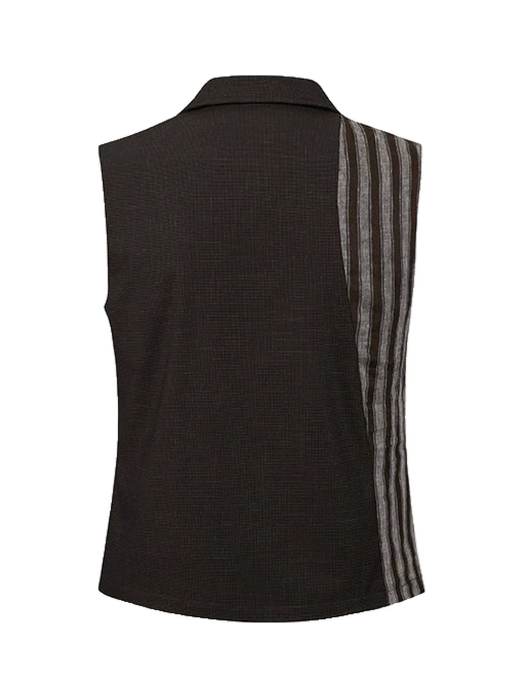 Asymmetric Stripe Double Breasted Lapel Vest - product view 7
