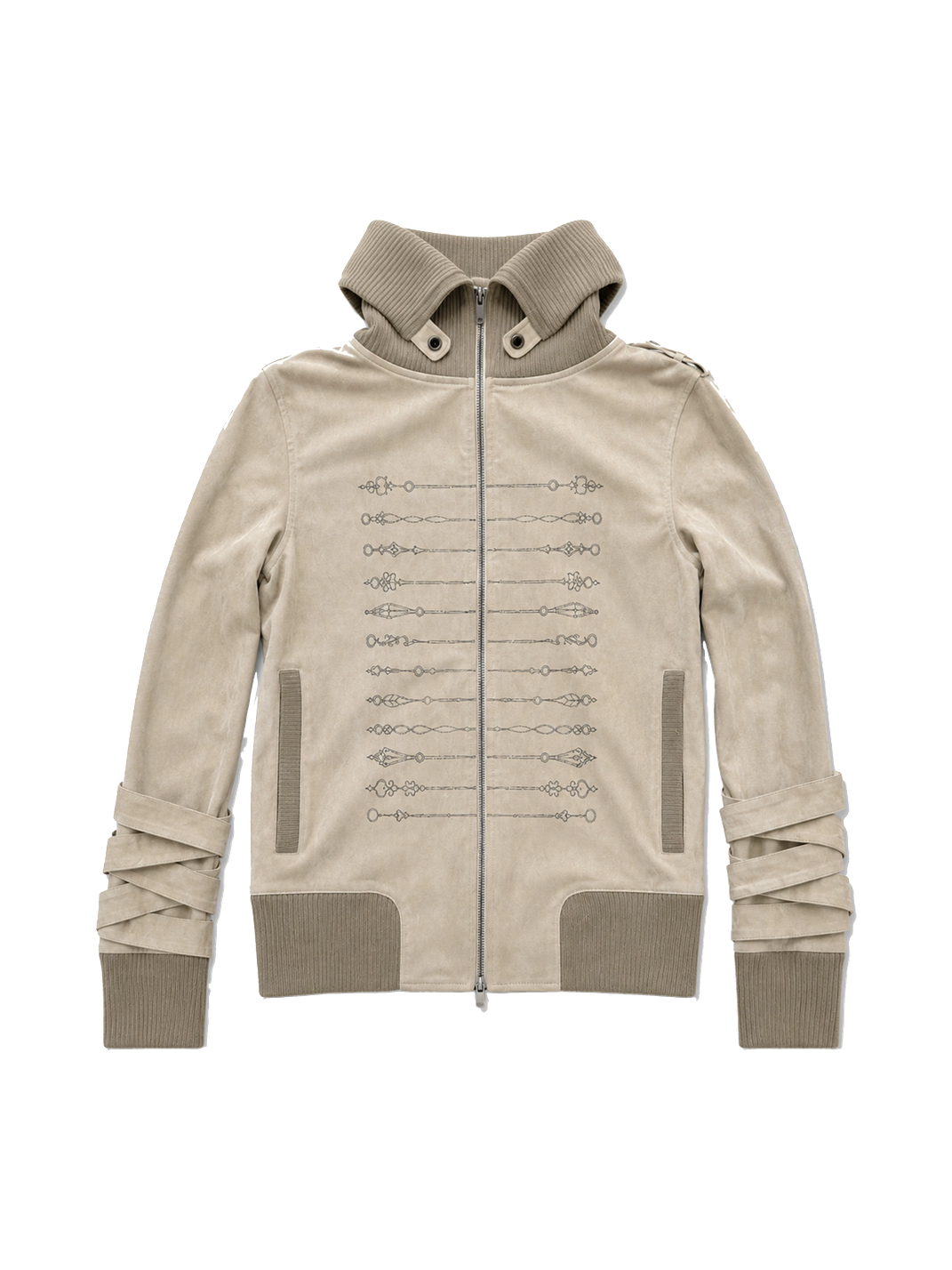 Clockwork Lace-Sleeve Fitted Jacket - view 1