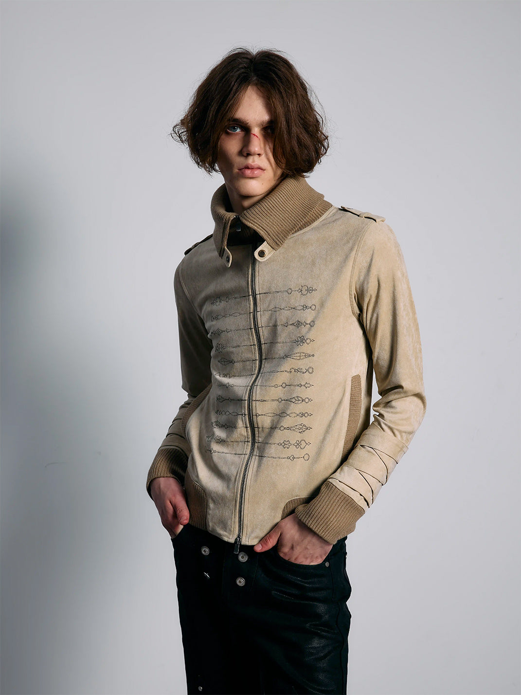 Clockwork Lace-Sleeve Fitted Jacket - view 2