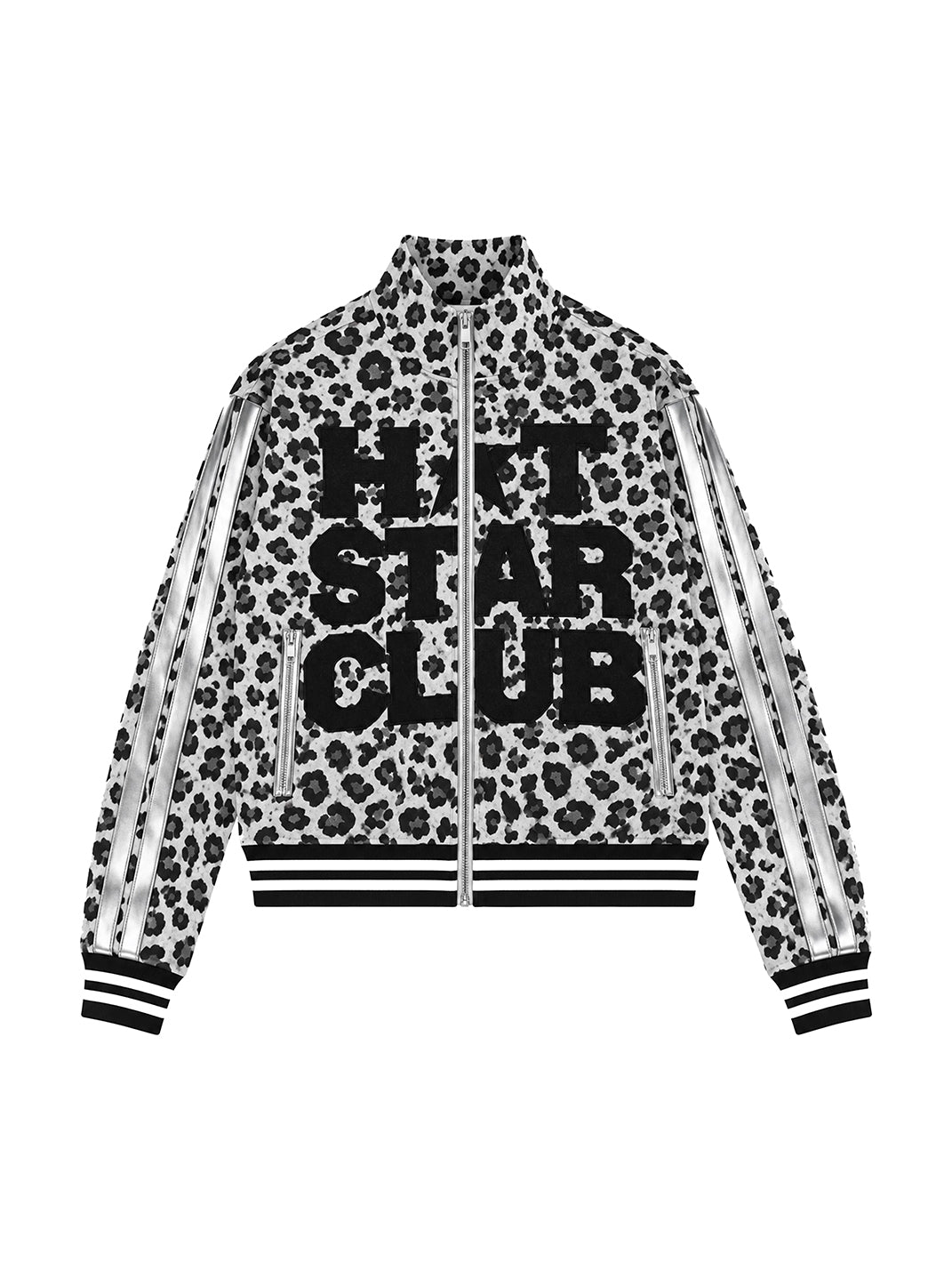 Monochrome Leopard Club Track Jacket - view 1