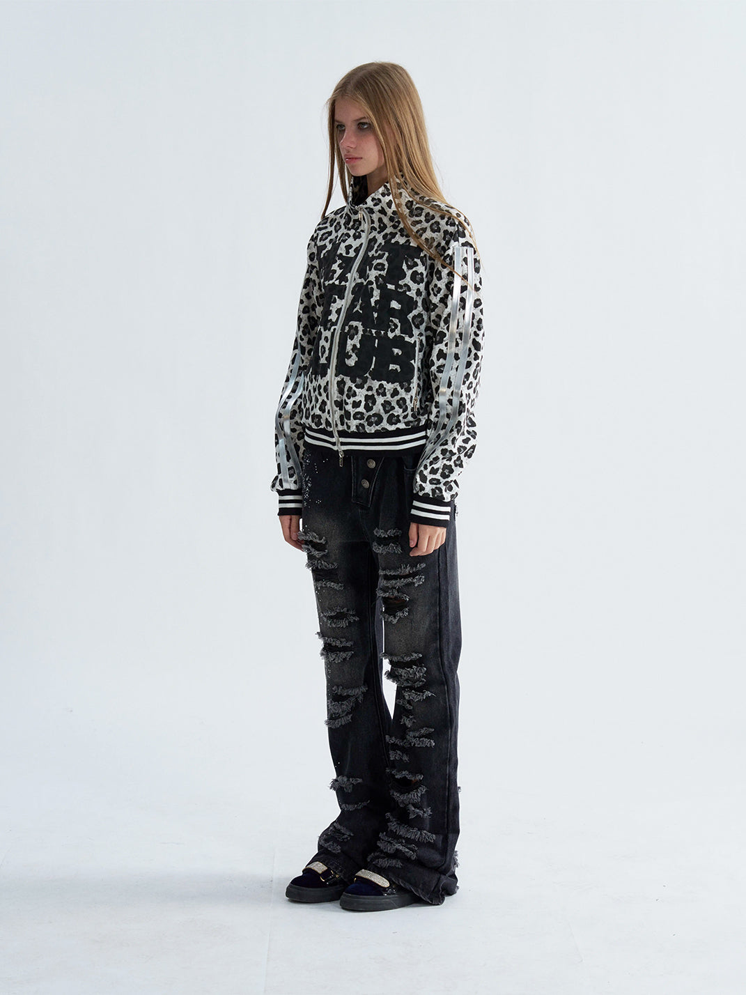 Monochrome Leopard Club Track Jacket - view 8