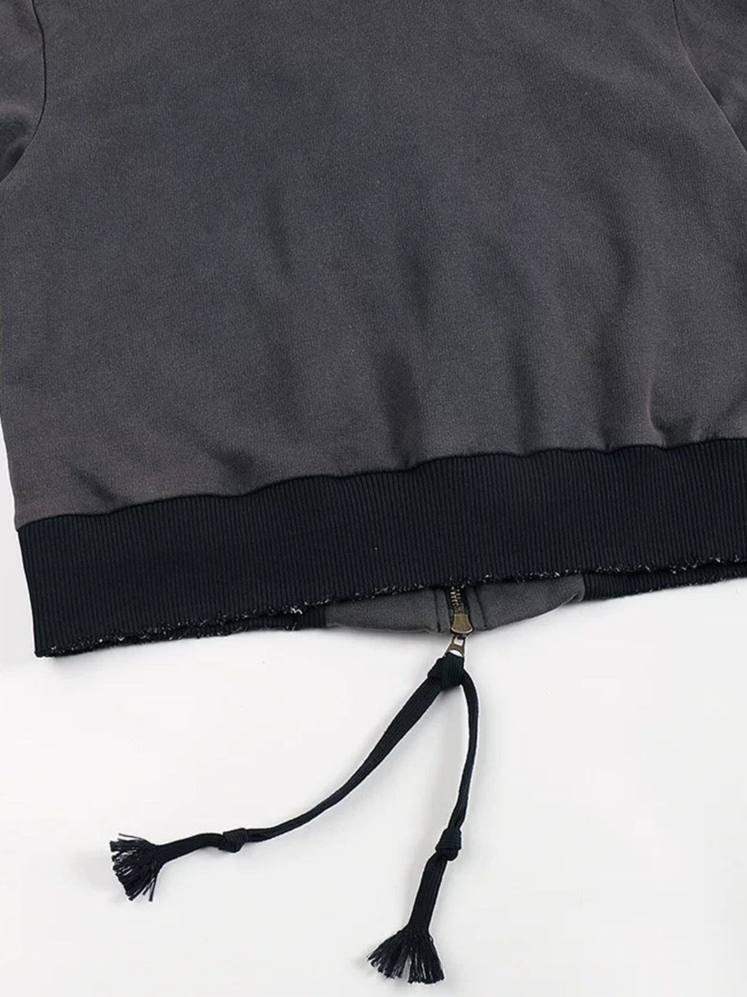 Studded Sleeve Washed Stand Collar Jacket - product view 3
