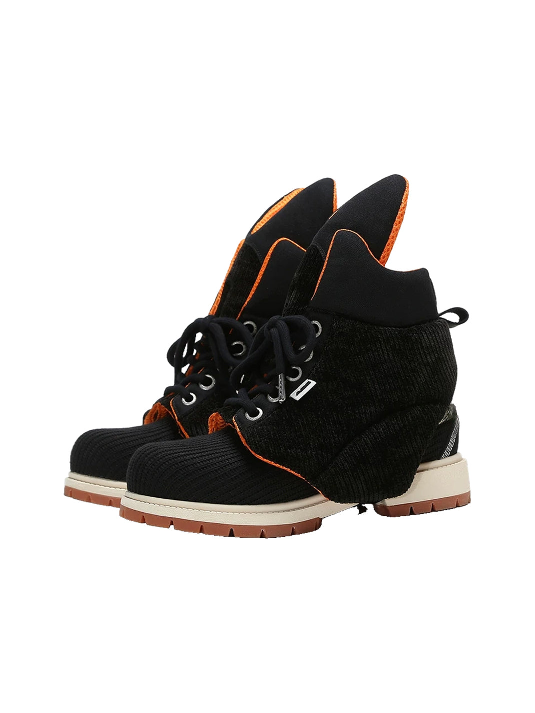 Layered Tongue Lace-Up Platform Boots - 3
