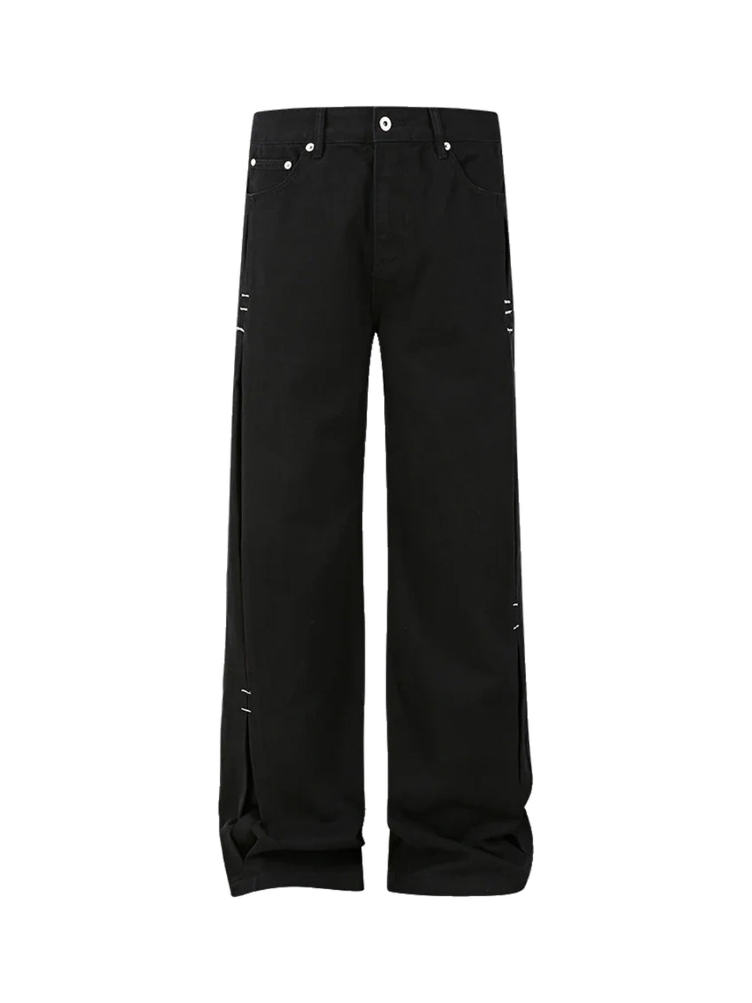 Side Pleat Bar Tack Flared Jeans - view 1