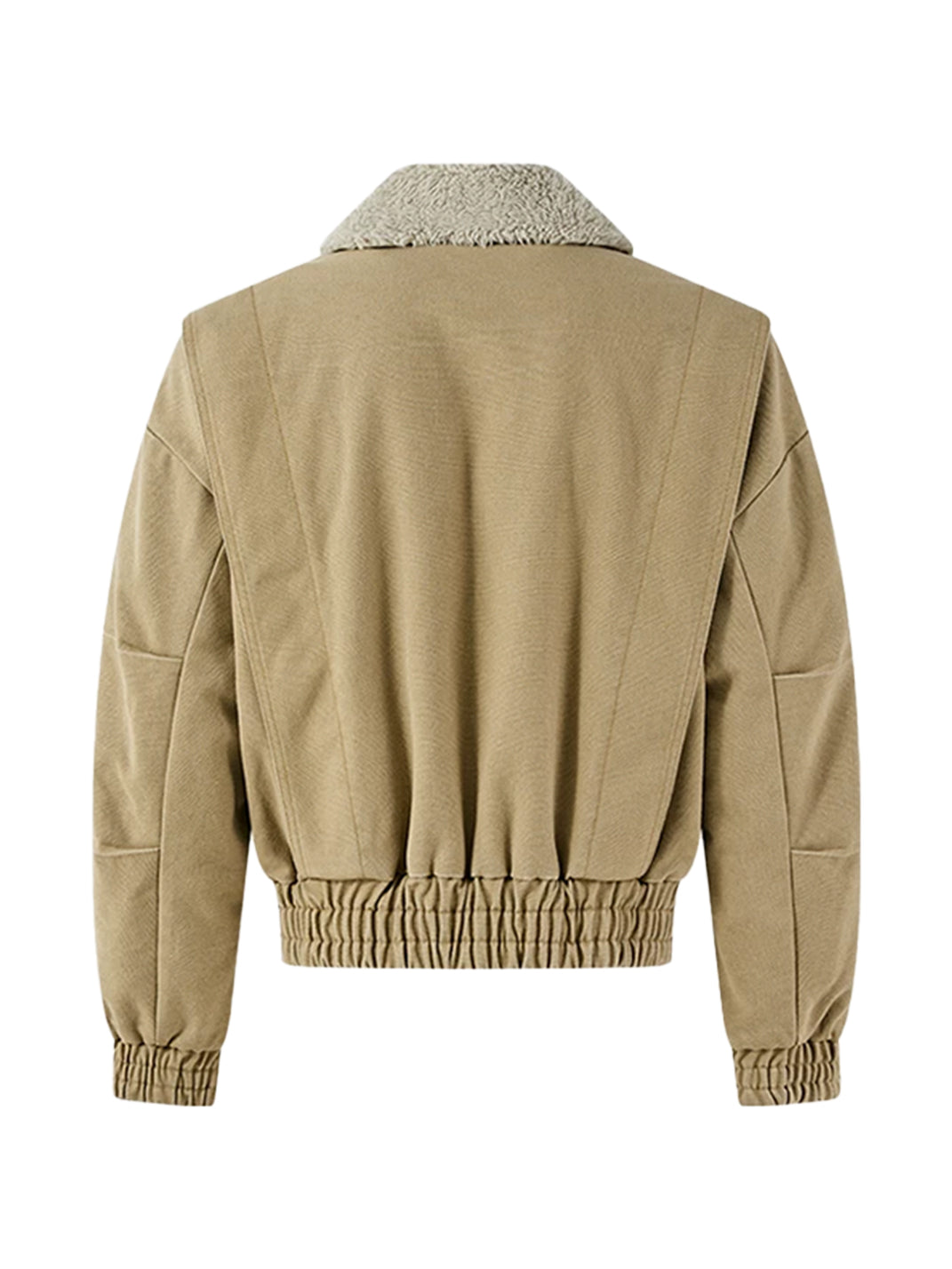 Fleece Collar Canvas Workwear Zip Jacket - product view 10