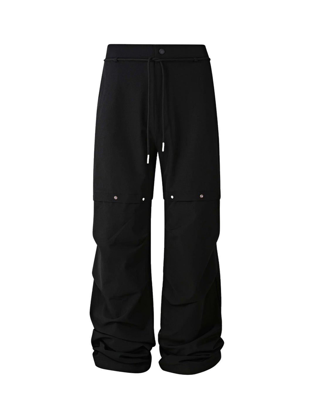 Black Gem Stud Parachute Trousers - product view 1