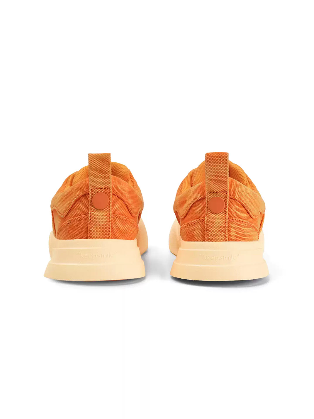 Orange Canvas Smile Toe Platform Sneakers - 4