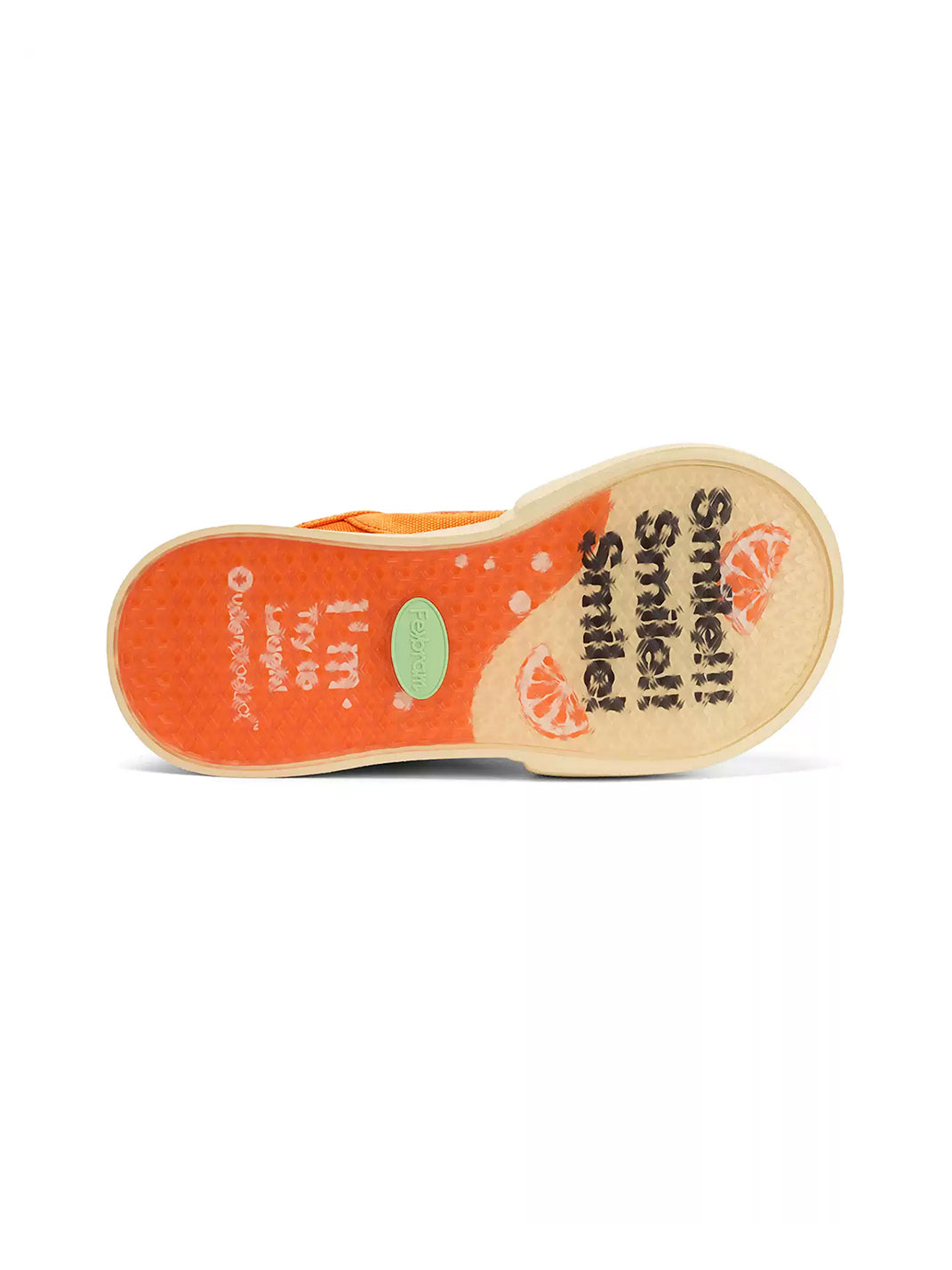 Orange Canvas Smile Toe Platform Sneakers - 6