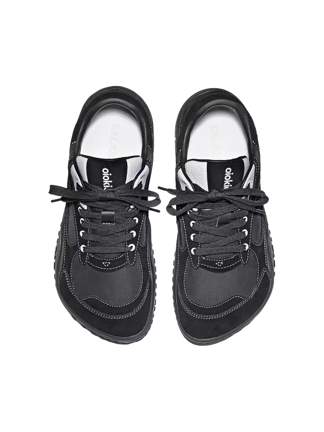 Layered Black Panel Low-Top Sneakers - 2