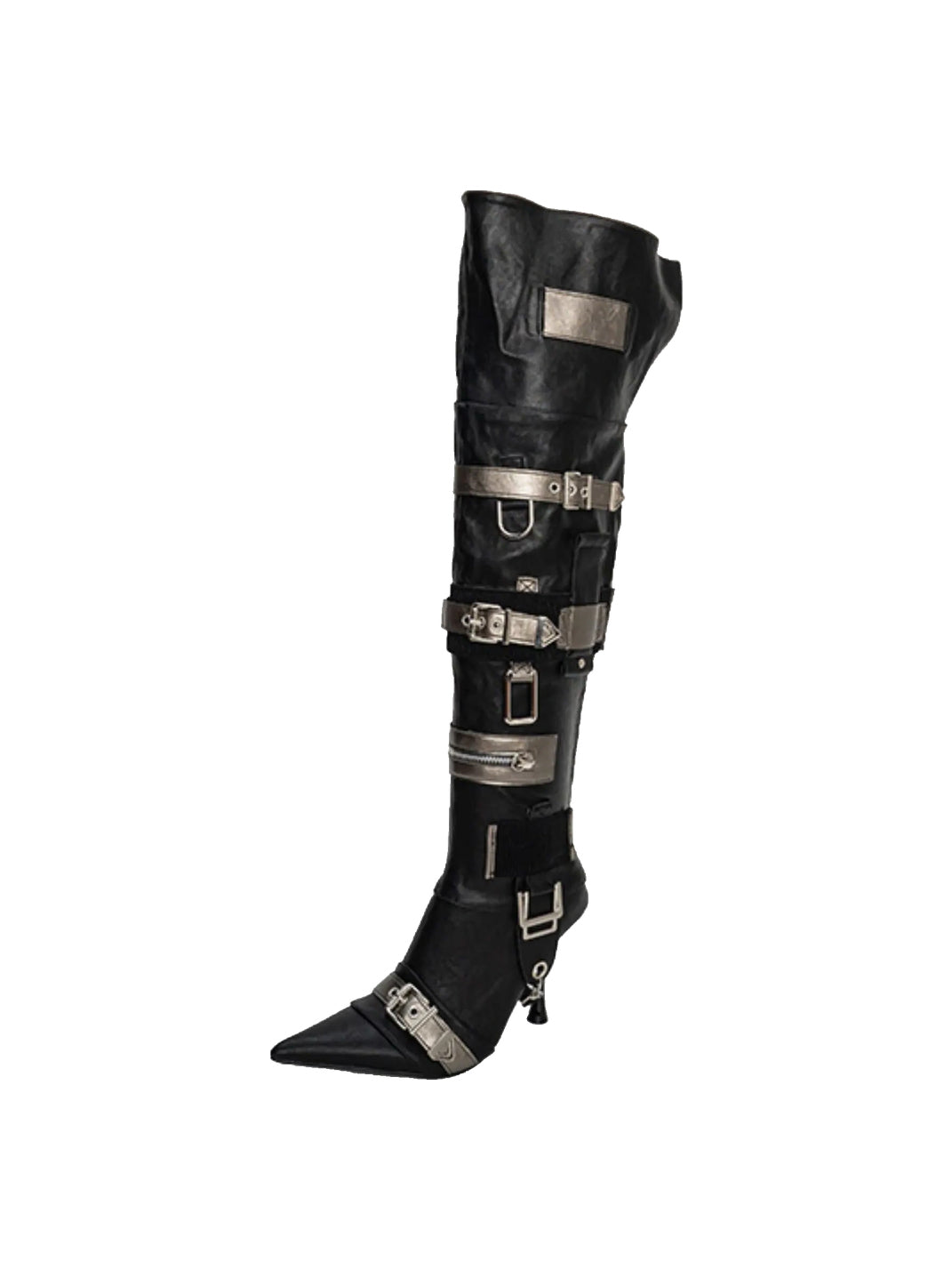 Buckle Strap Over-the-Knee Stiletto Boots - product view 1
