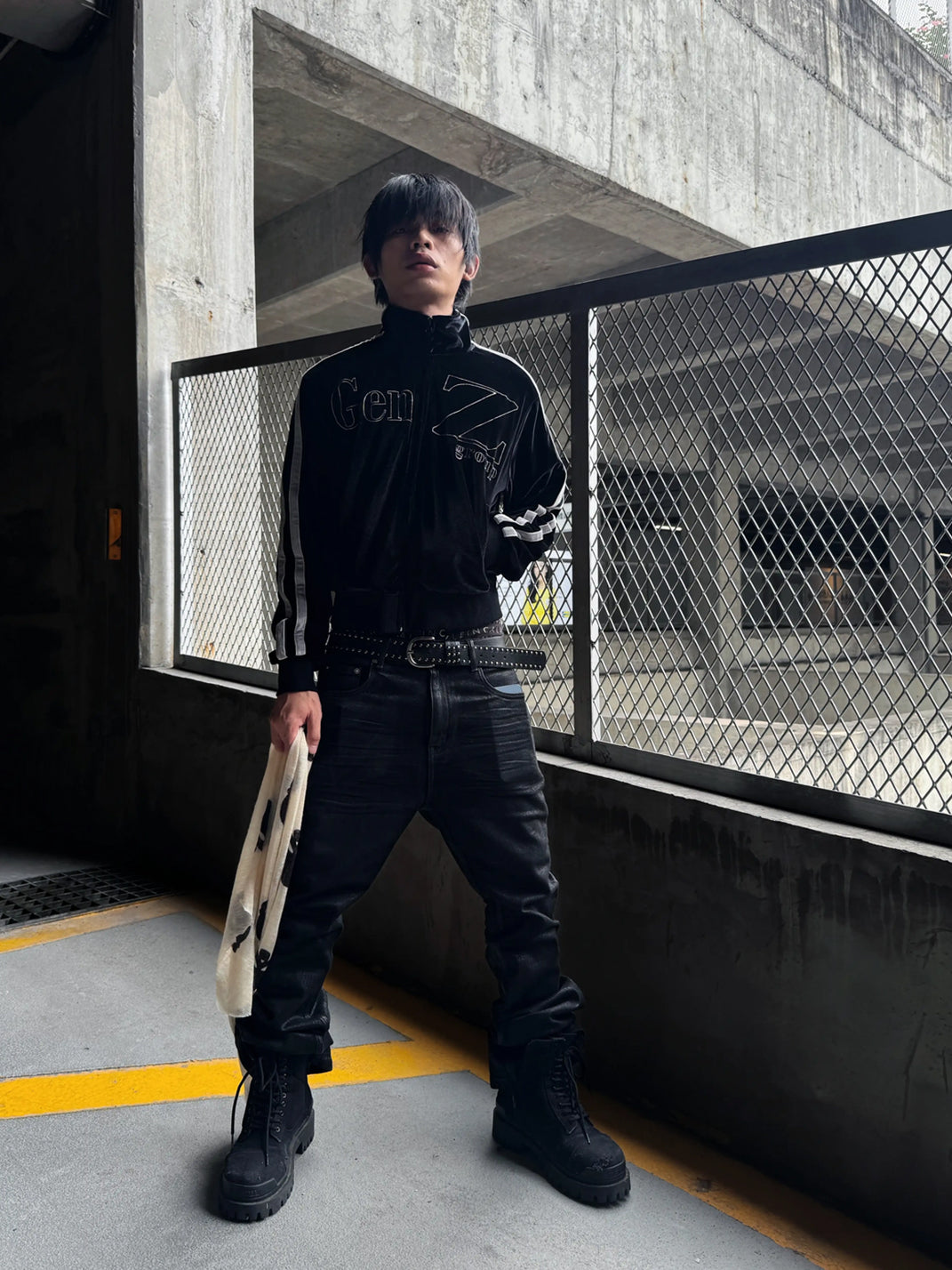 Star Skull Velvet Racing Zip Jacket - product view 3