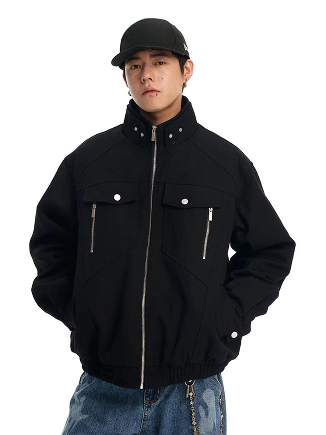 Plush Lined Canvas Zip Workwear Jacket - product view 6