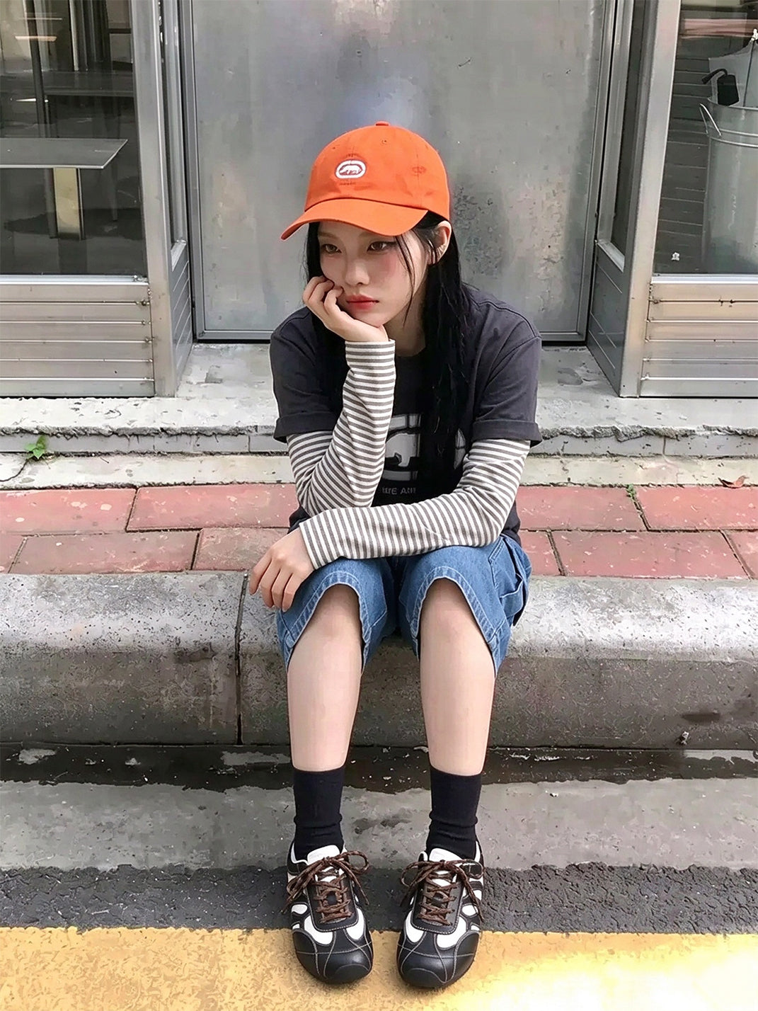 Sweeping Panel Low Profile Lace Up Sneakers - product view 5