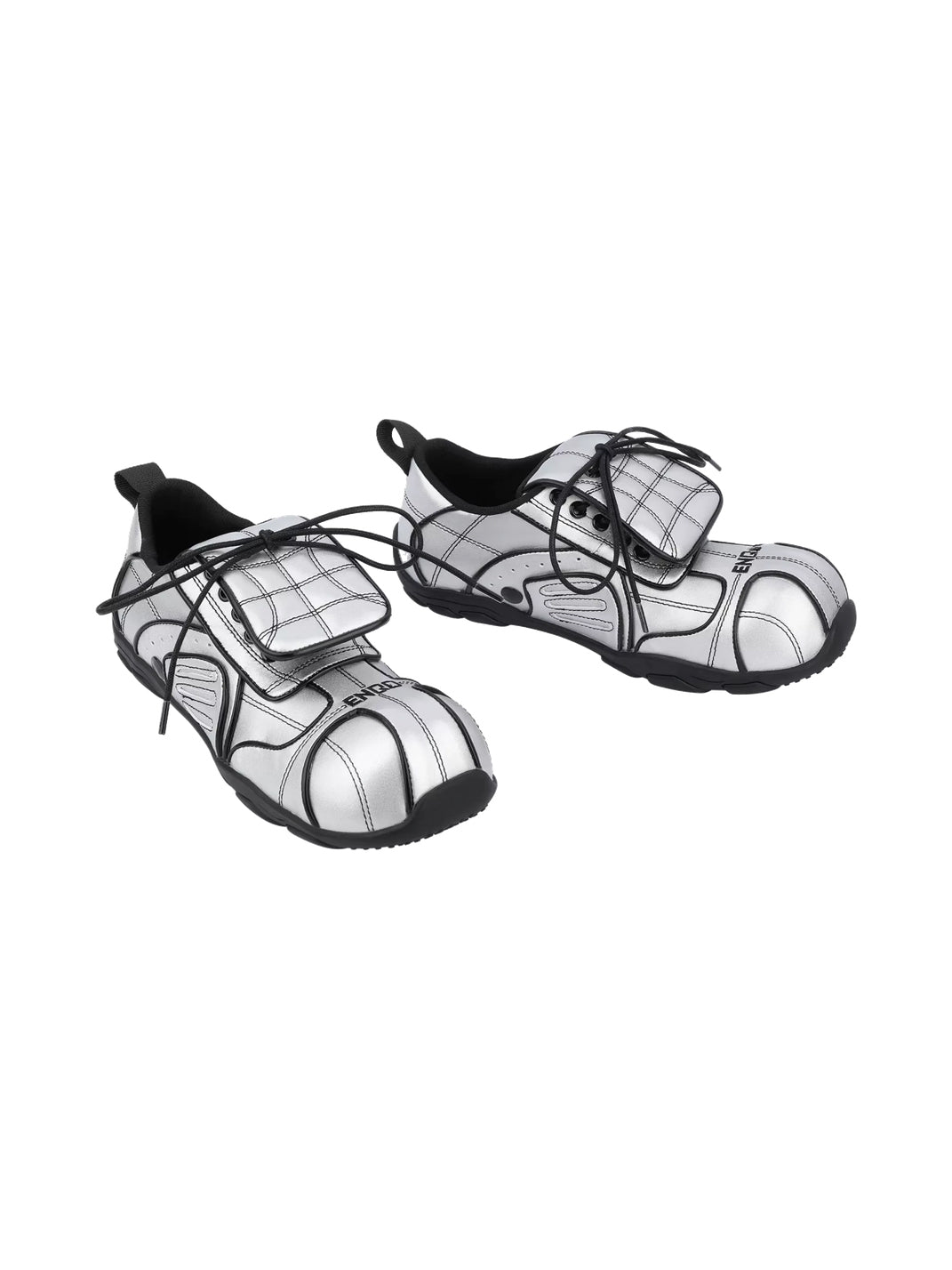 Quilted Silver Foldover-Tongue Low-Top Sneakers - view 10