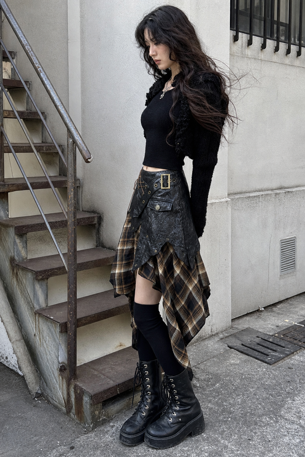 Rebel Tartan Asymmetrical Skirt UGC showcase 4
