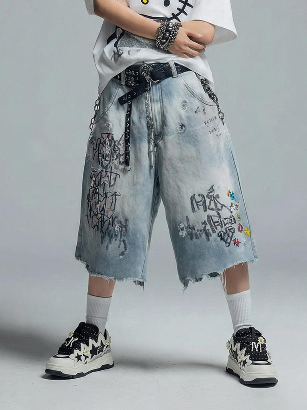 Reflective Daisy Star Chunky Sneakers - View 2