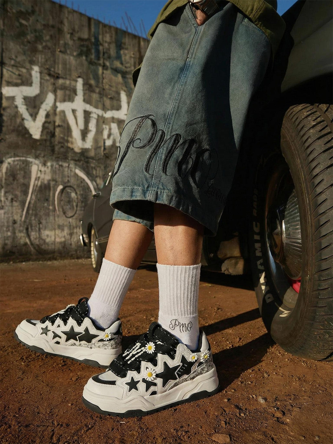 Reflective Daisy Star Chunky Sneakers - View 3