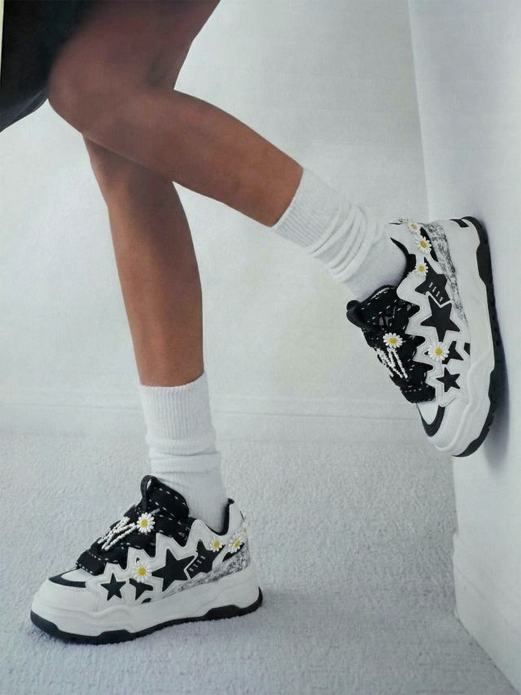 Reflective Daisy Star Chunky Sneakers - View 4