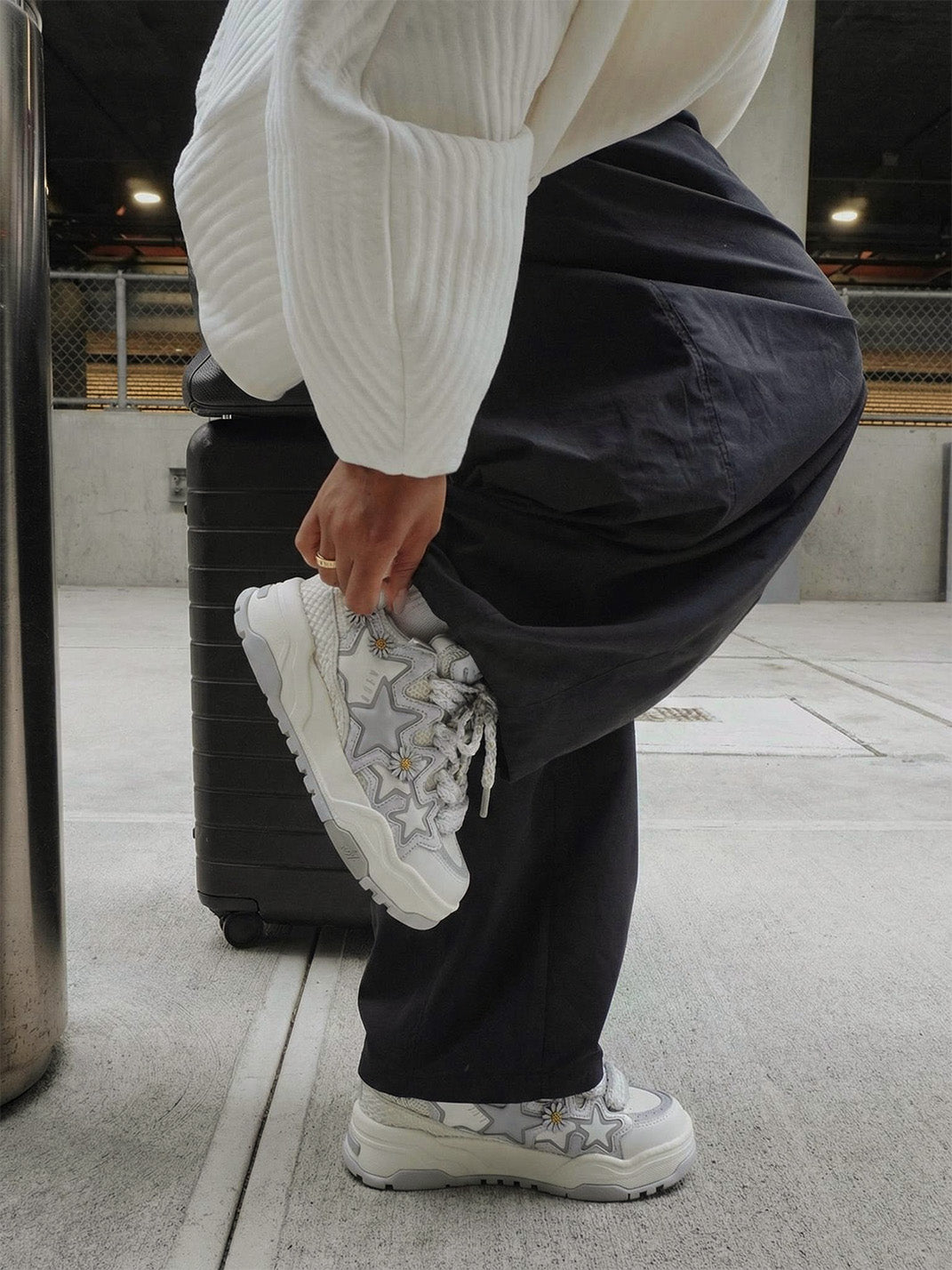 Reflective Daisy Star Chunky Sneakers - View 16