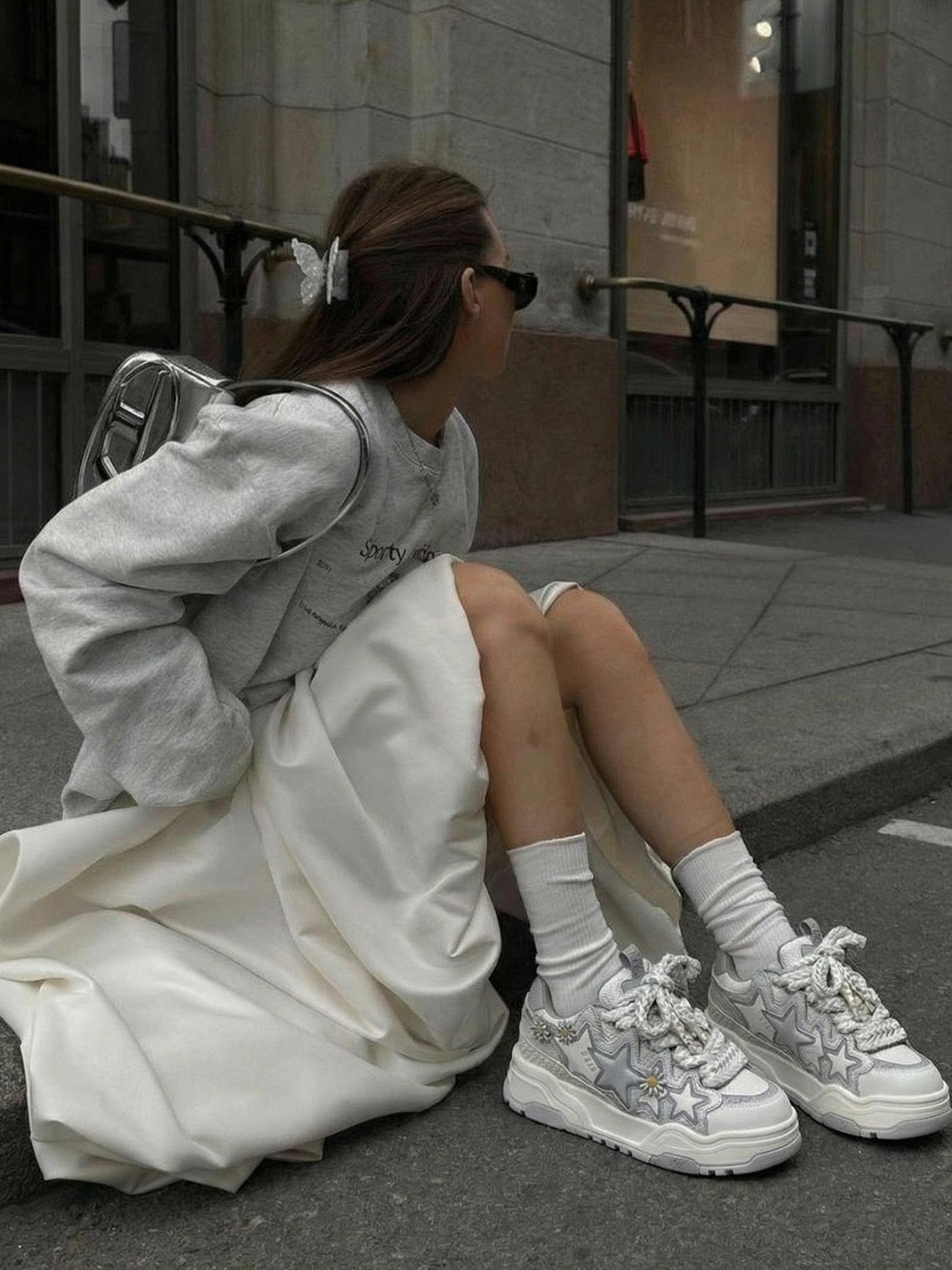 Reflective Daisy Star Chunky Sneakers - View 17