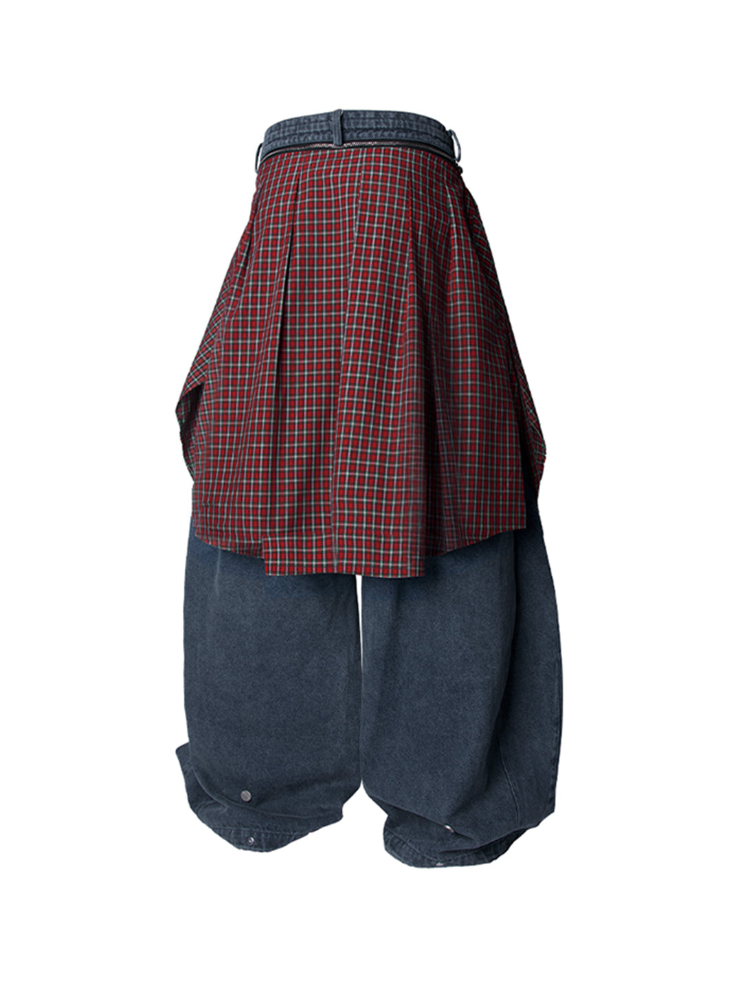 Detachable-Drape Balloon Baggy Jeans - View 9