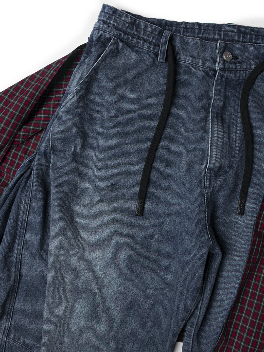Detachable-Drape Balloon Baggy Jeans - View 14