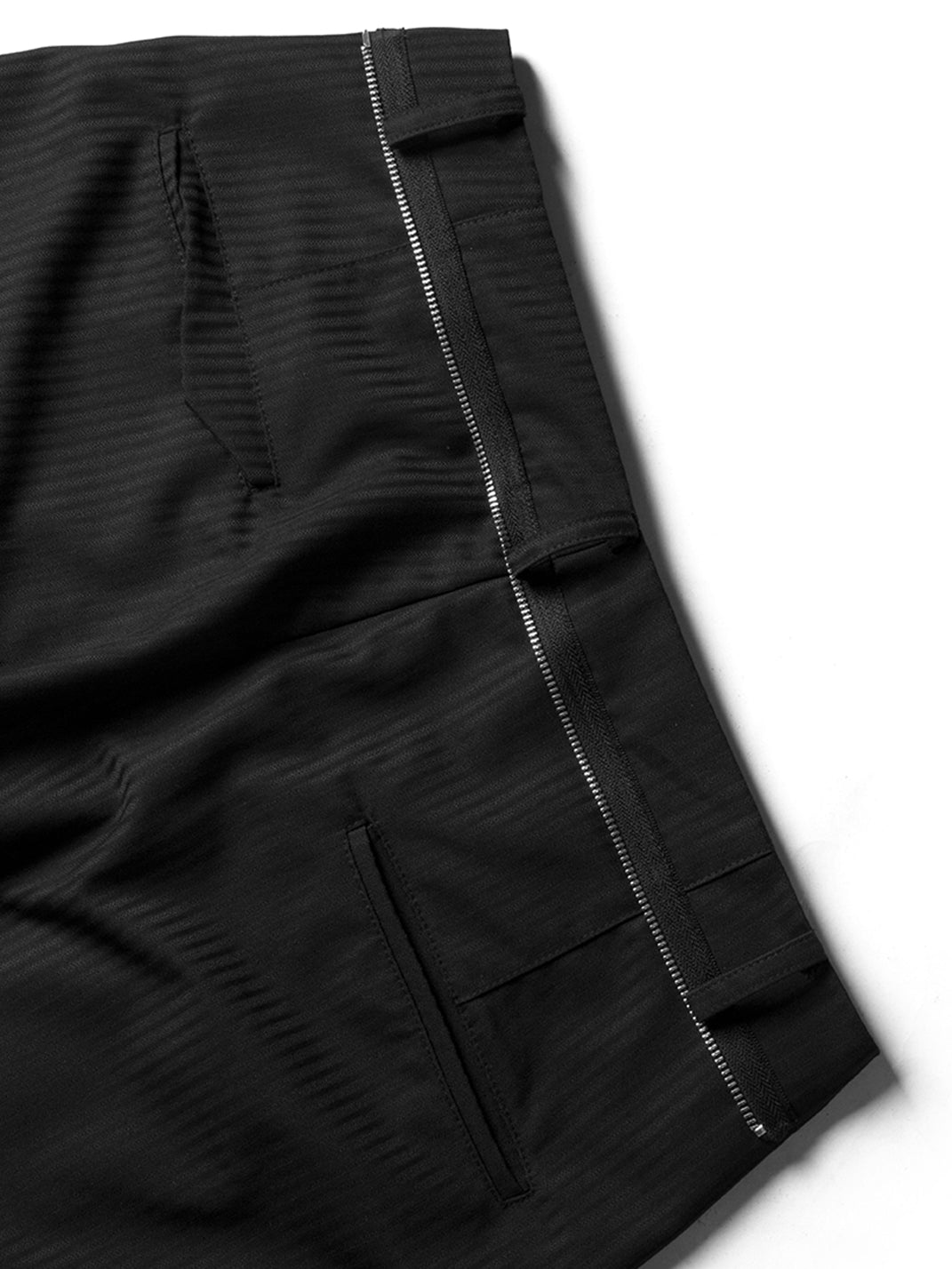Pinstripe Scarf-Panel Wide-Leg Trousers - View 14